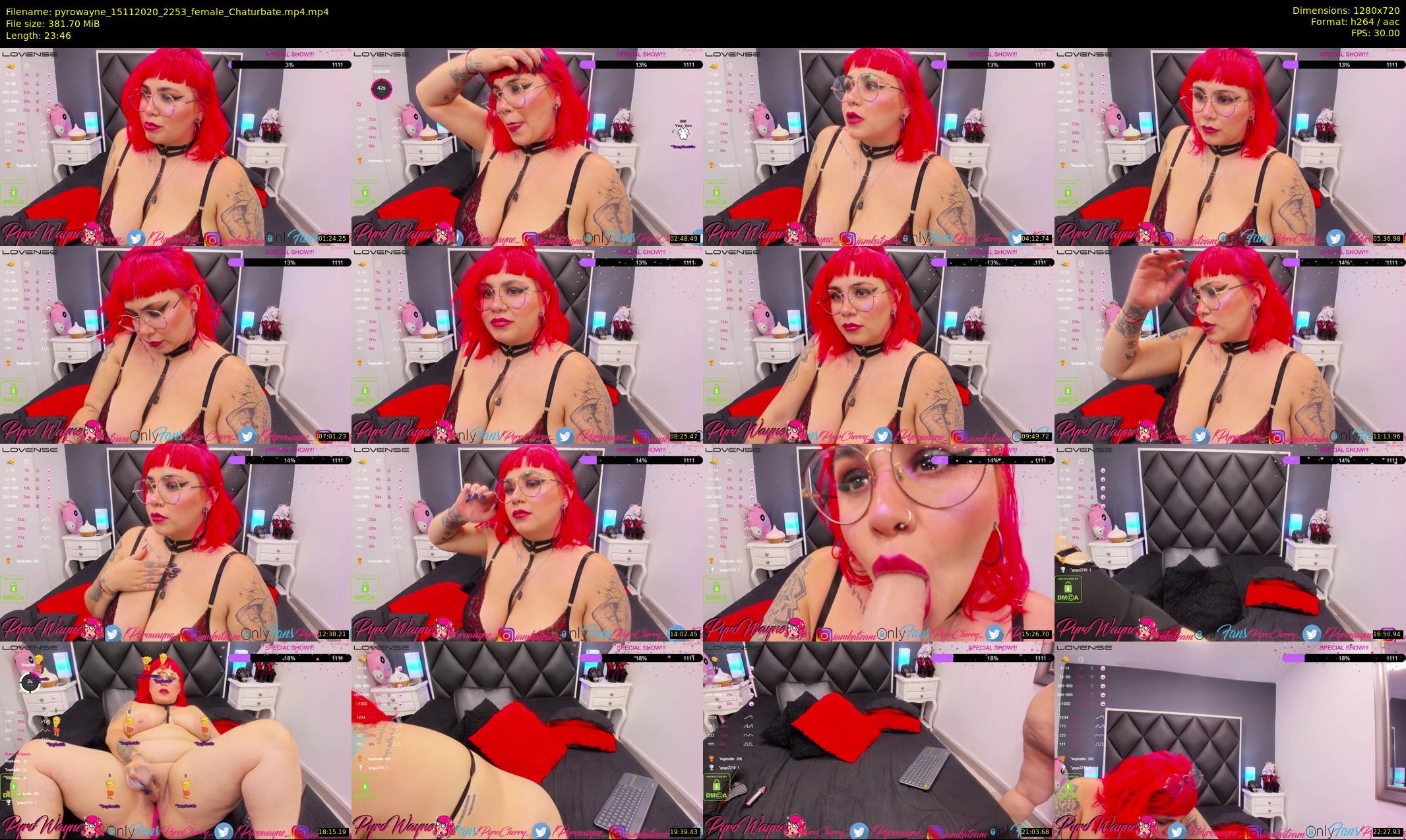 pyrowayne — 24 minute Chaturbate female cam show recording, 720p, Nov 15, 2020