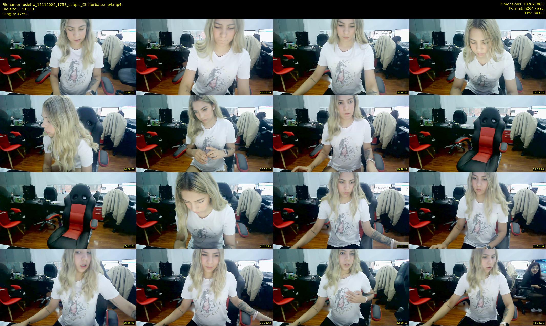 rosiehw — 48 minute Chaturbate couple cam show recording, 1080p, Nov 15, 2020