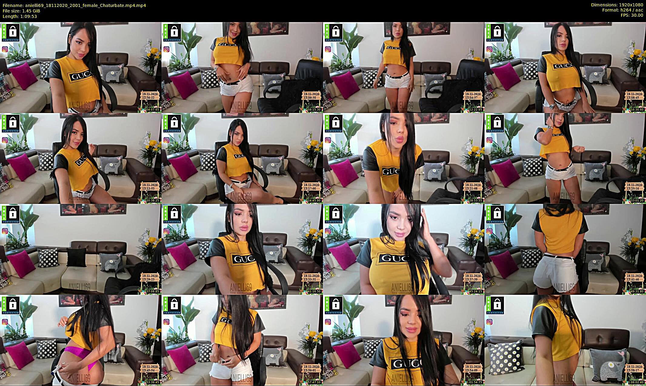 anielli69 — 70 minute Chaturbate female cam show recording, 1080p, Nov 18, 2020