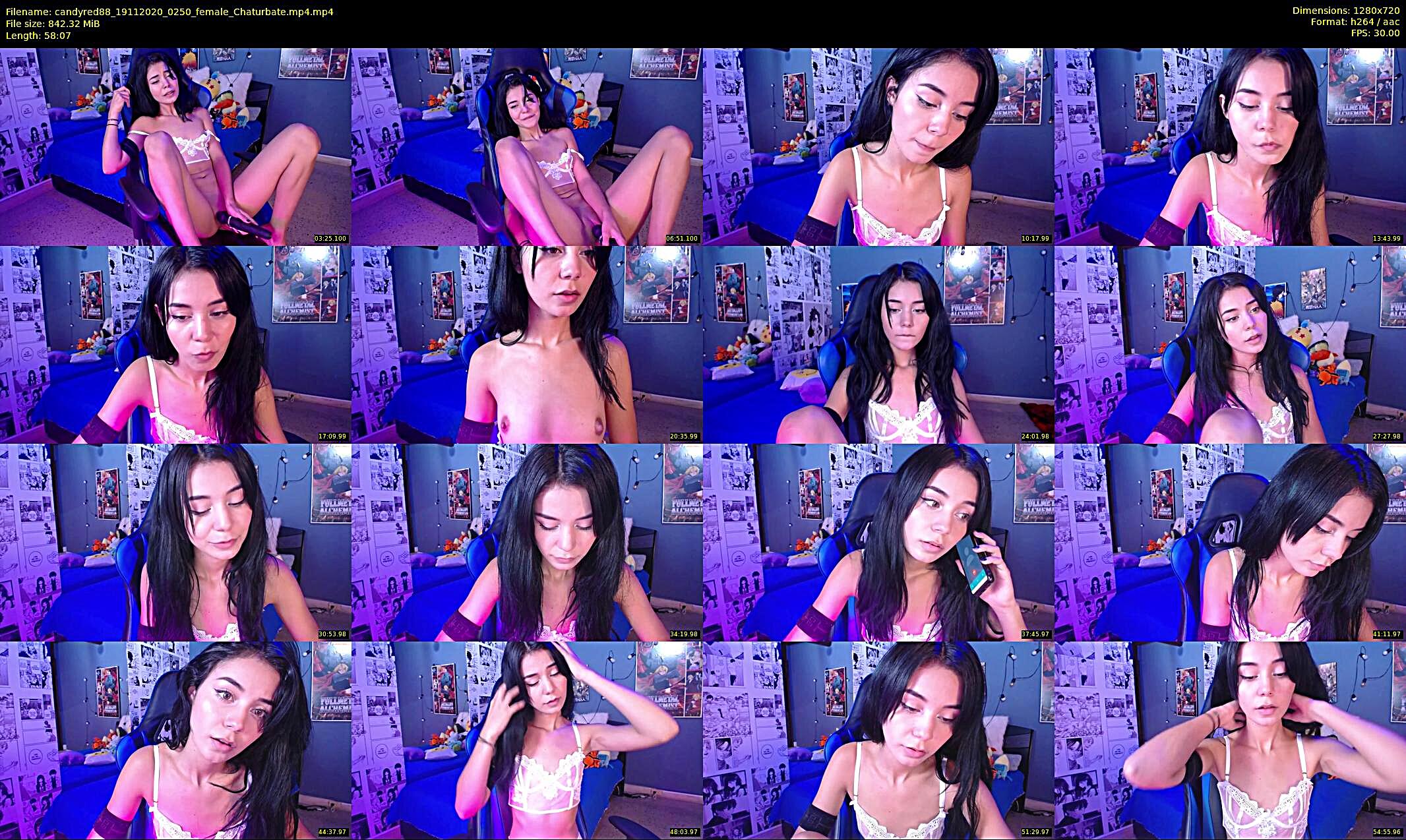 candyred88 — 59 minute Chaturbate female cam show recording, 720p, Nov 19, 2020