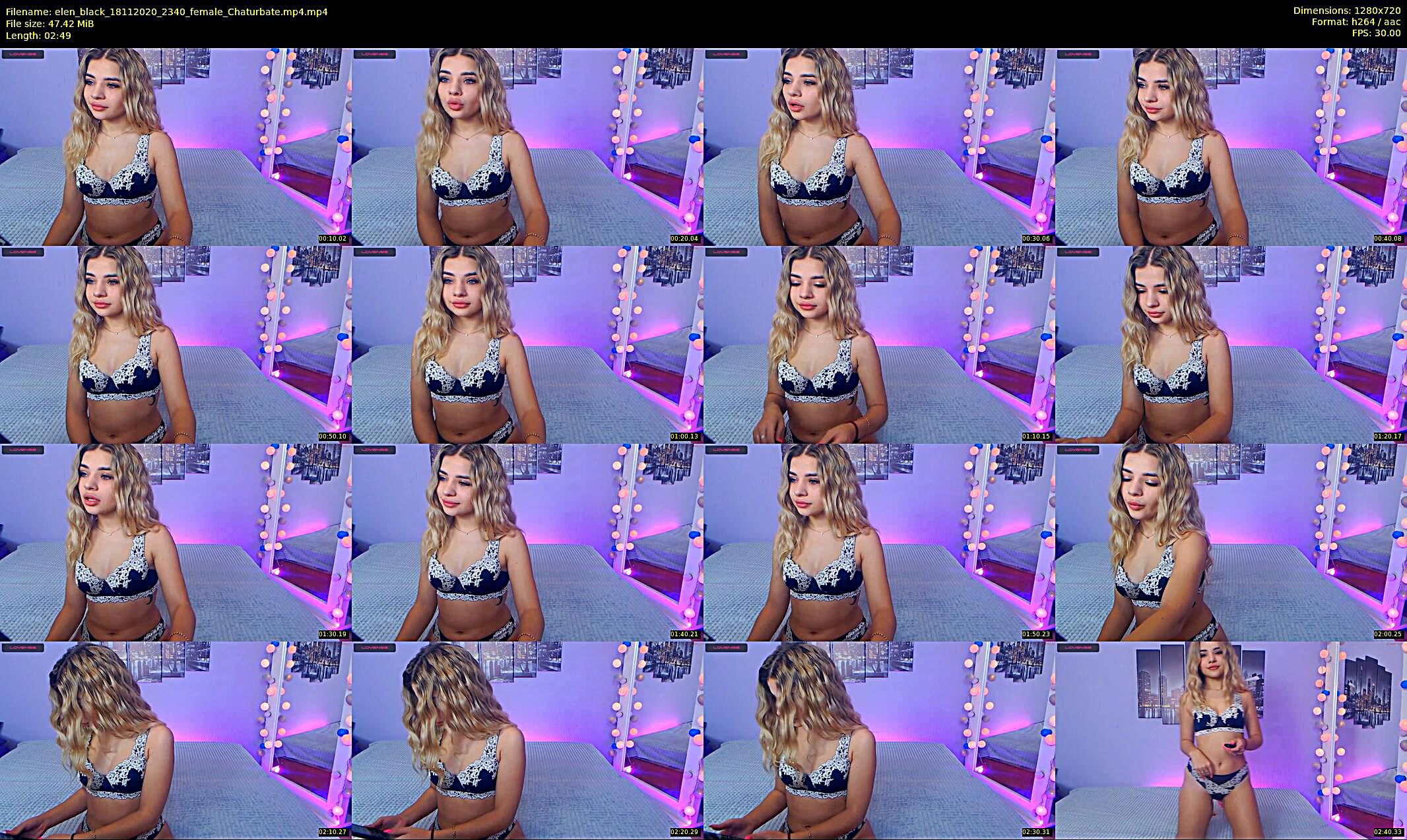 elen_black — 3 minute Chaturbate female cam show recording, 720p, Nov 18, 2020