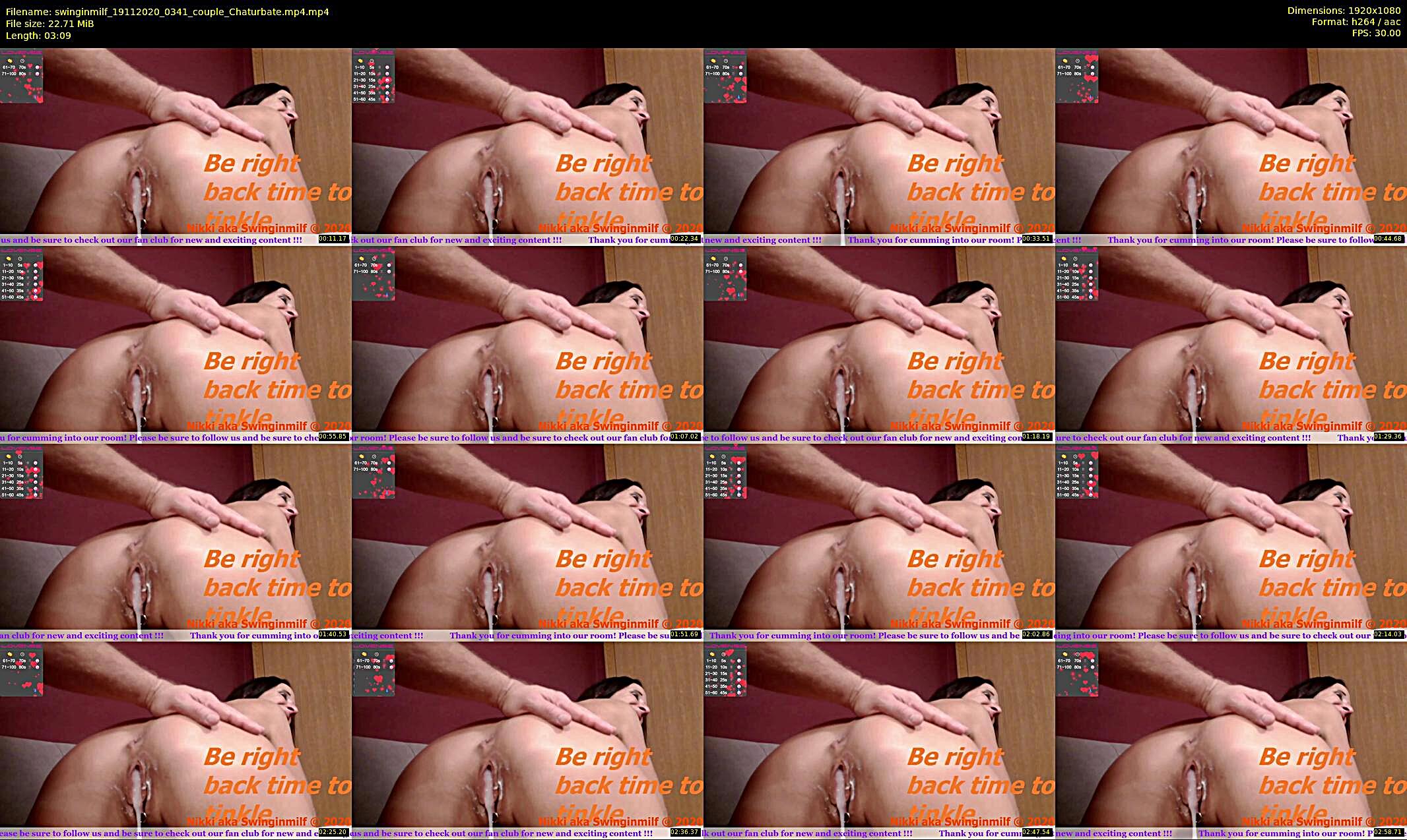swinginmilf — 4 minute Chaturbate female cam show recording, 1080p, Nov 19, 2020