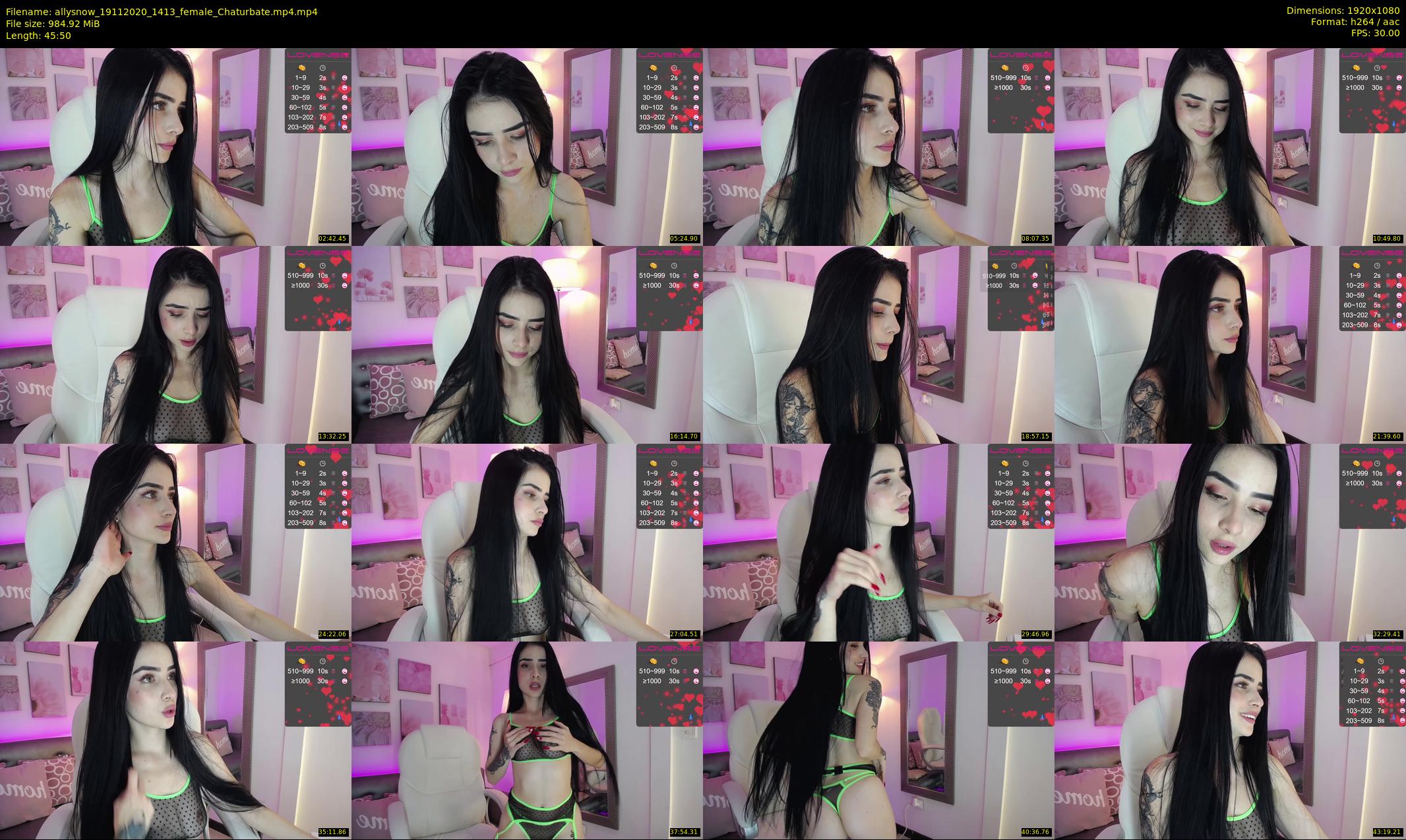 allysnow — 46 minute Chaturbate female cam show recording, 1080p, Nov 19, 2020