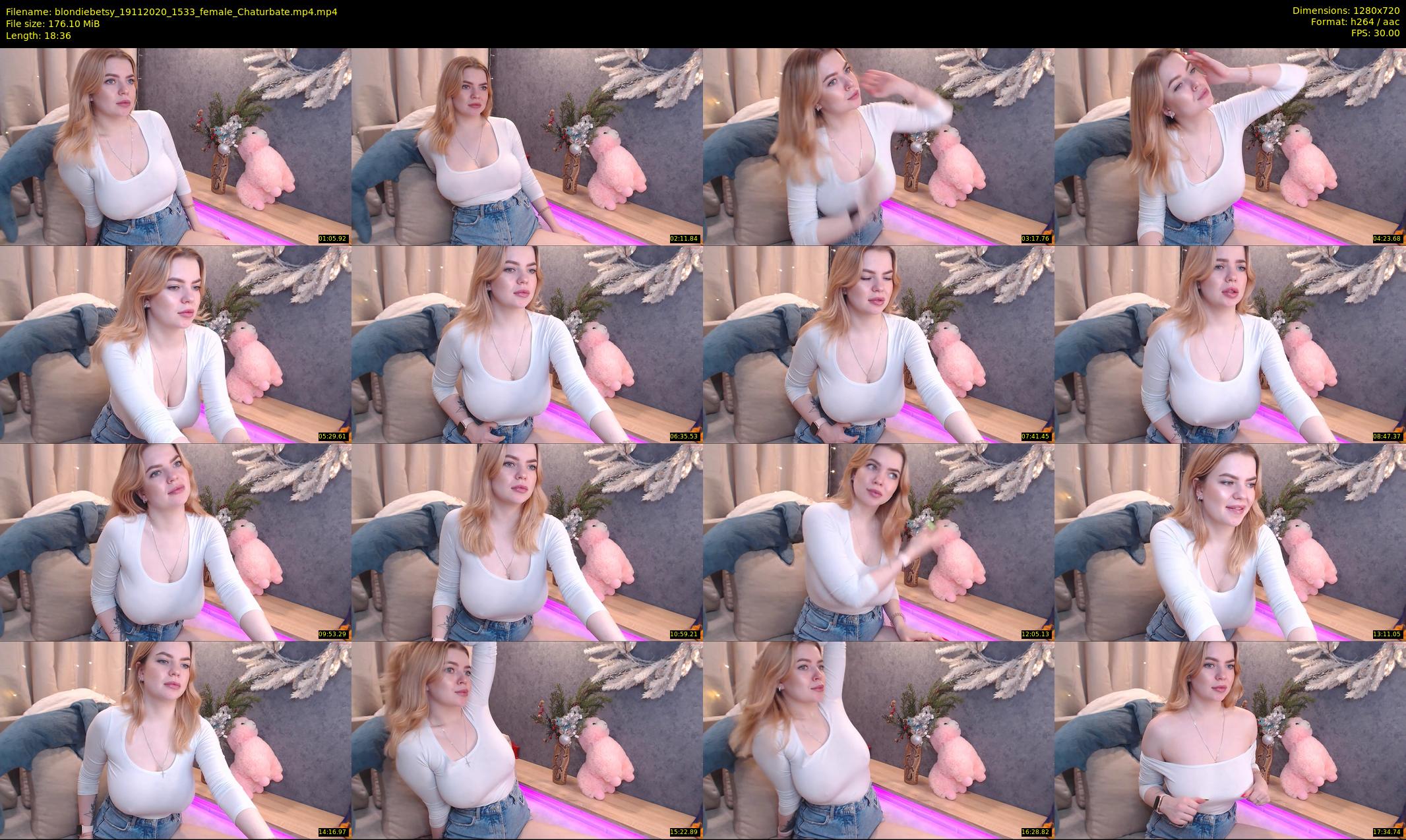 blondiebetsy — 19 minute Chaturbate female cam show recording, 720p, Nov 19, 2020