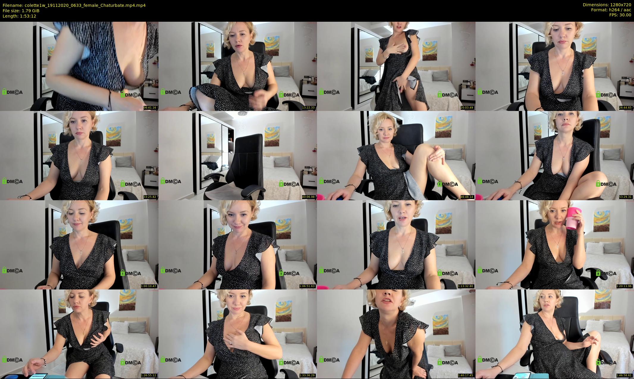colette1w — 114 minute Chaturbate female cam show recording, 720p, Nov 19, 2020
