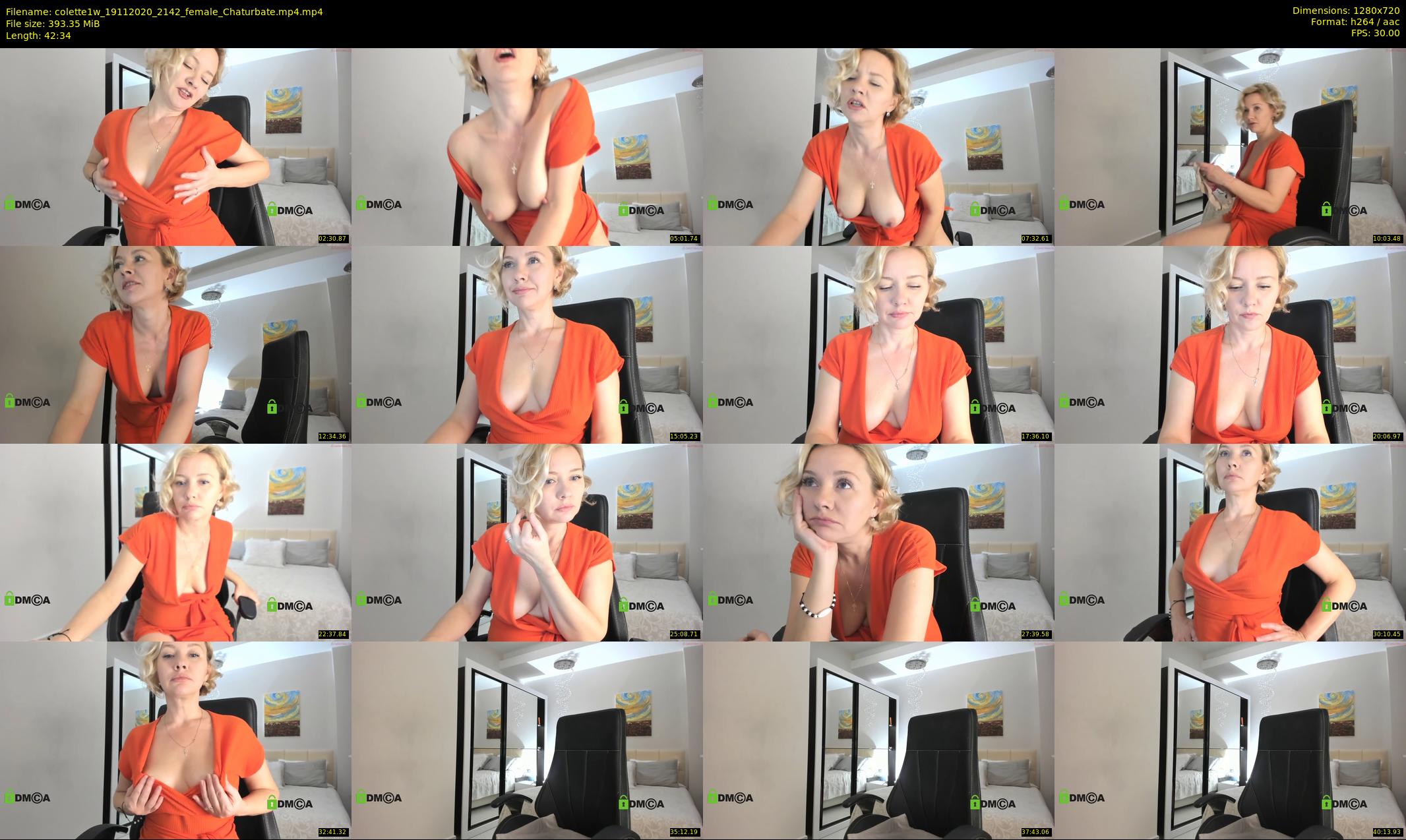 colette1w — 43 minute Chaturbate female cam show recording, 720p, Nov 19, 2020