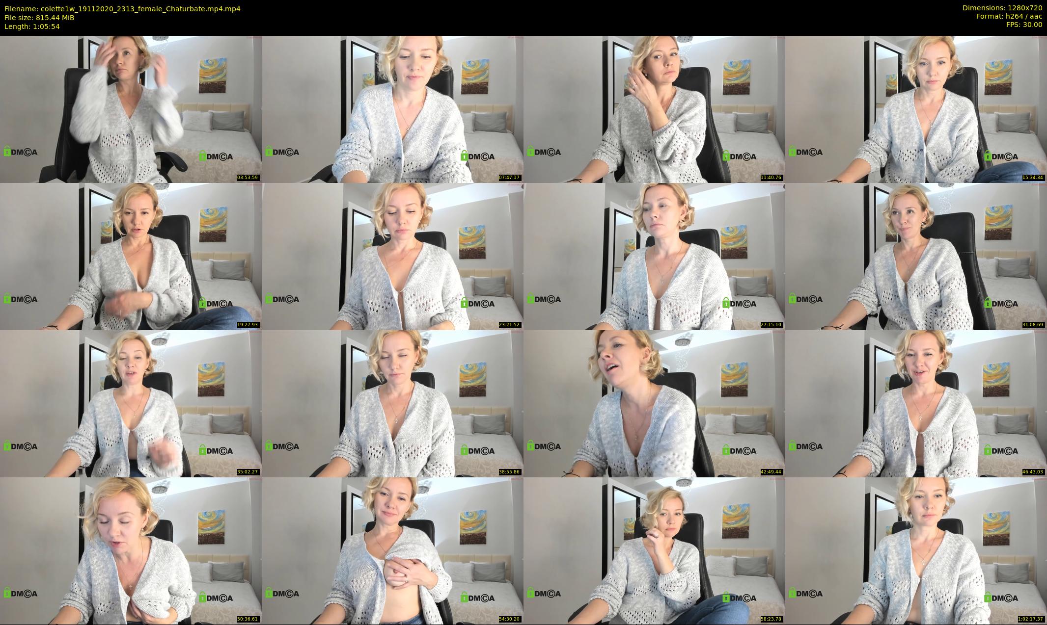 colette1w — 66 minute Chaturbate female cam show recording, 720p, Nov 19, 2020