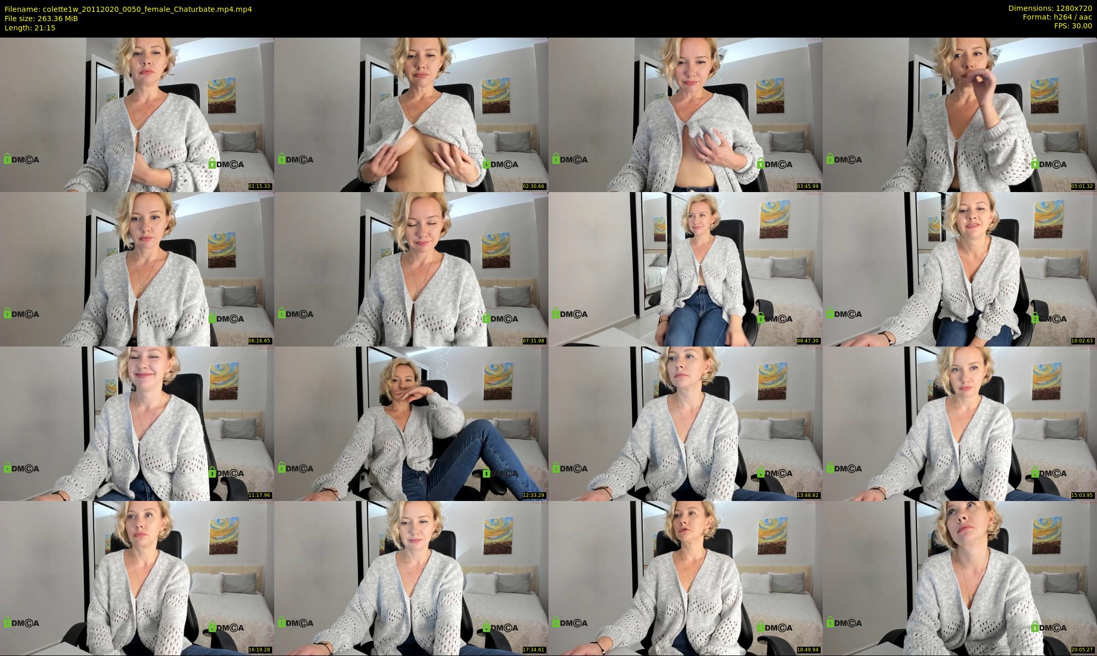 colette1w — 22 minute Chaturbate female cam show recording, 720p, Nov 20, 2020