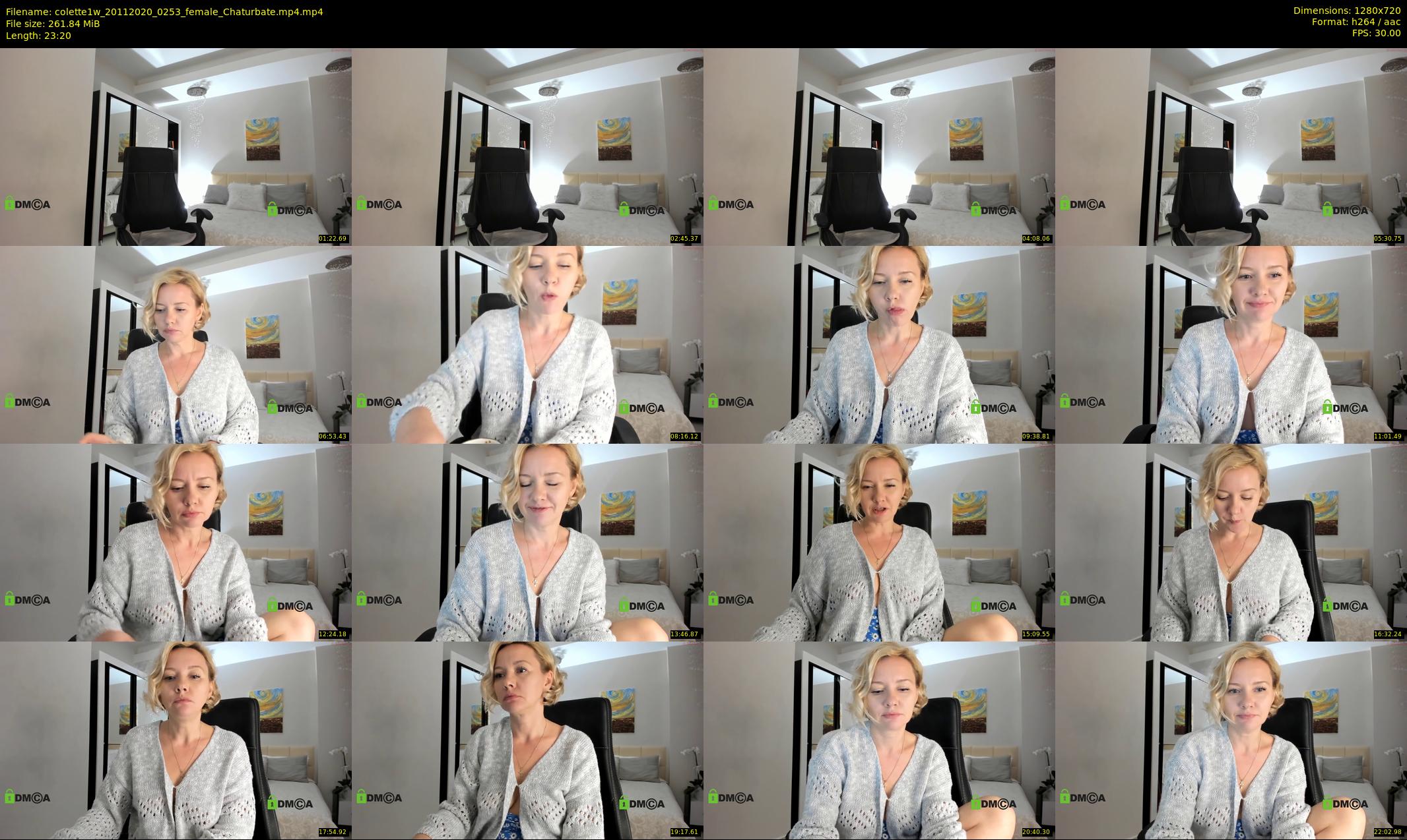 colette1w — 24 minute Chaturbate female cam show recording, 720p, Nov 20, 2020