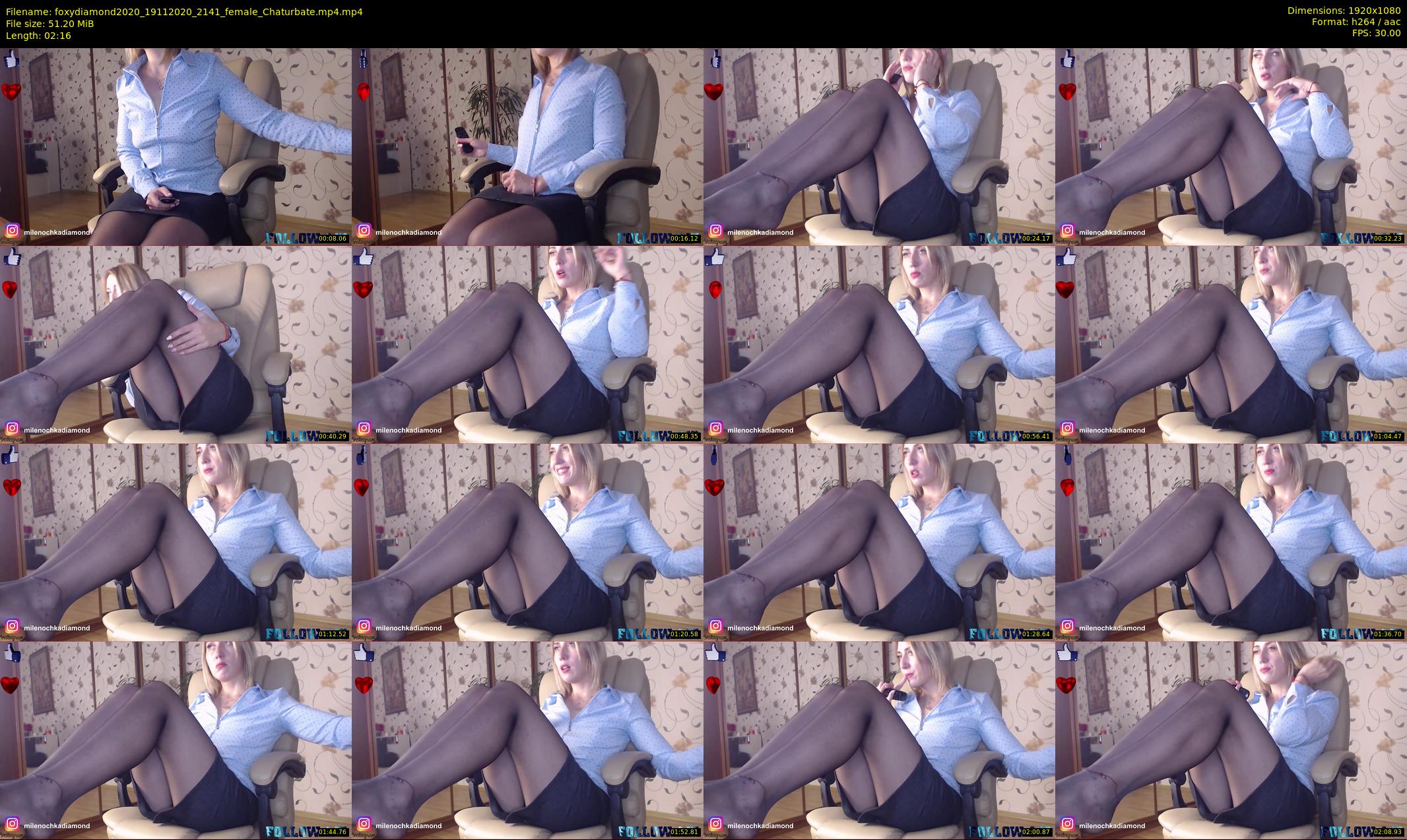 foxydiamond2020 — 3 minute Chaturbate female cam show recording, 1080p, Nov 19, 2020