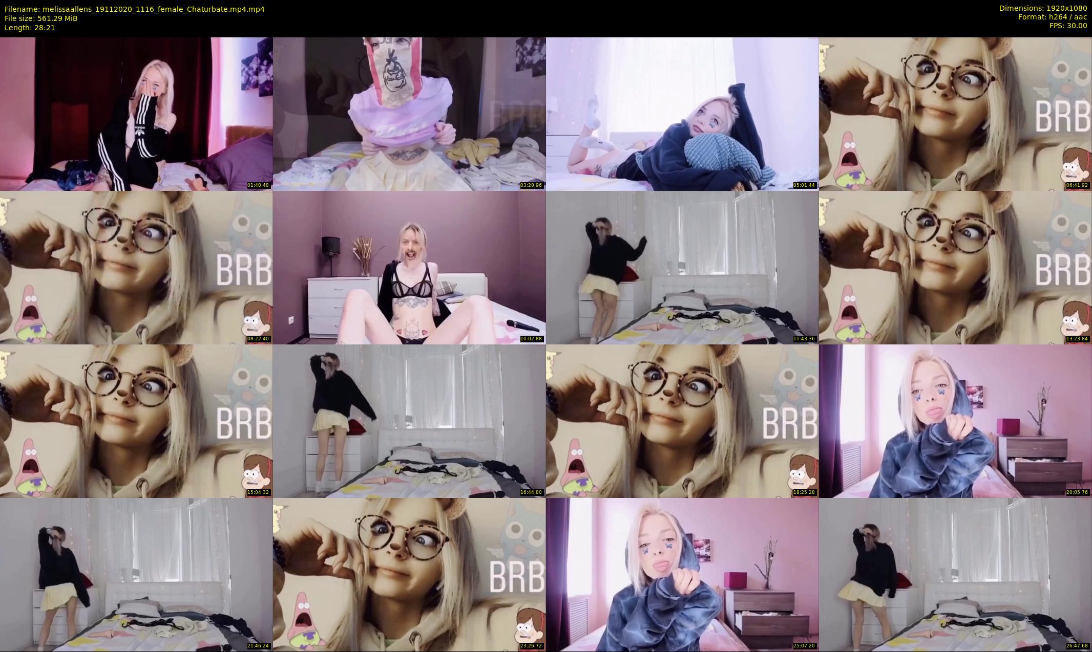 melissaallens — 29 minute Chaturbate female cam show recording, 1080p, Nov 19, 2020