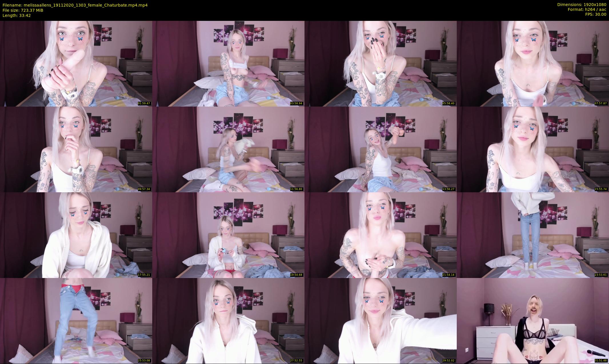 melissaallens — 34 minute Chaturbate female cam show recording, 1080p, Nov 19, 2020