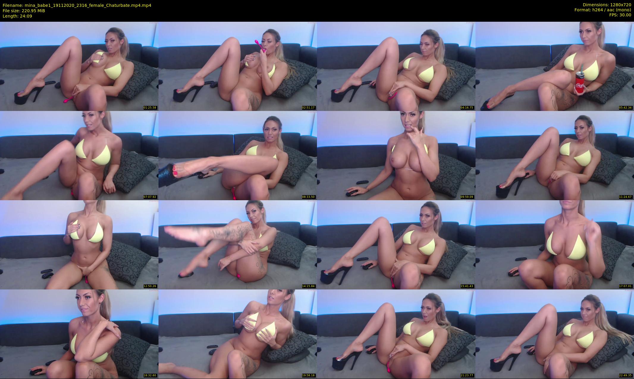 mina_babe1 — 25 minute Chaturbate female cam show recording, 720p, Nov 19, 2020