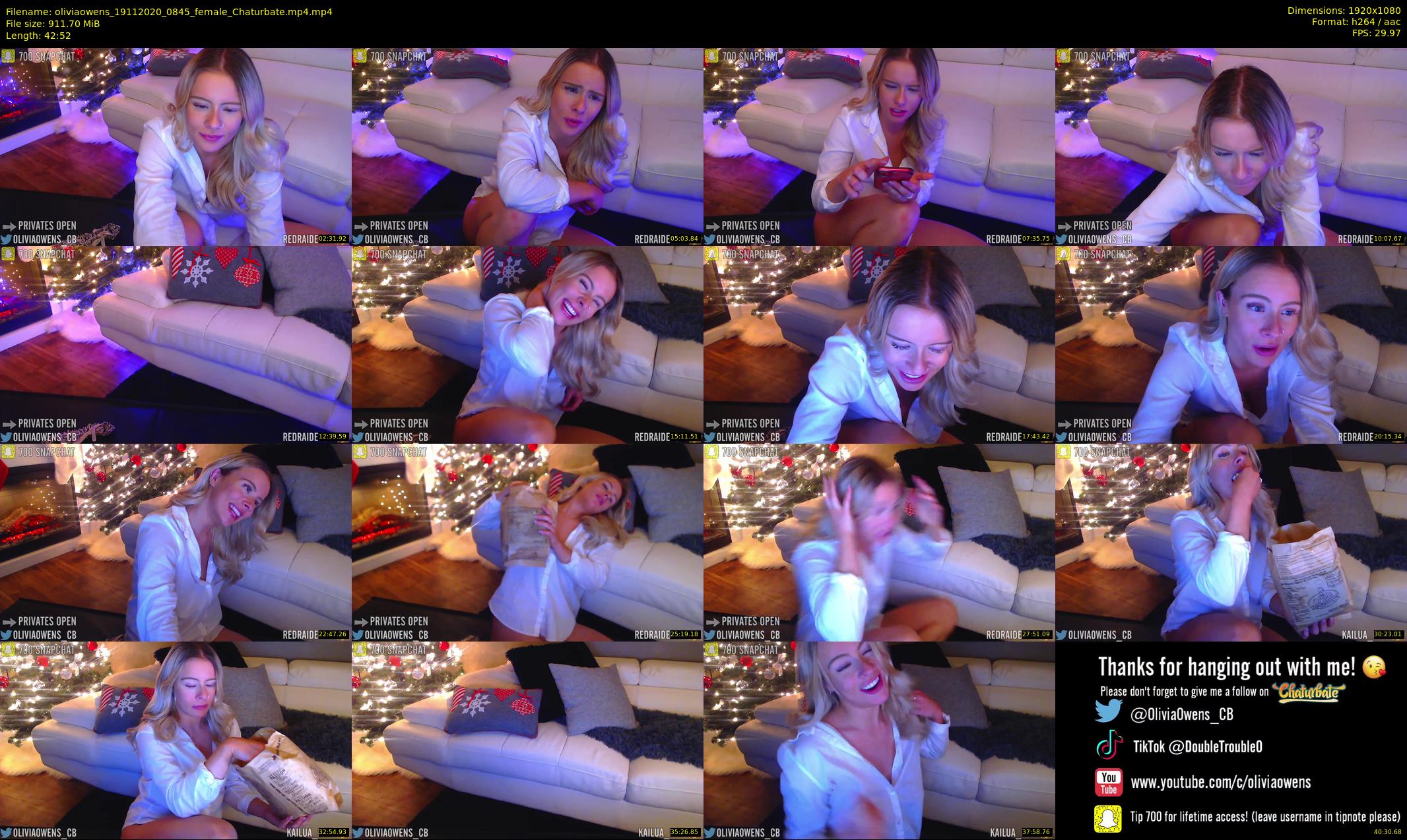 oliviaowens — 43 minute Chaturbate female cam show recording, 1080p, Nov 19, 2020
