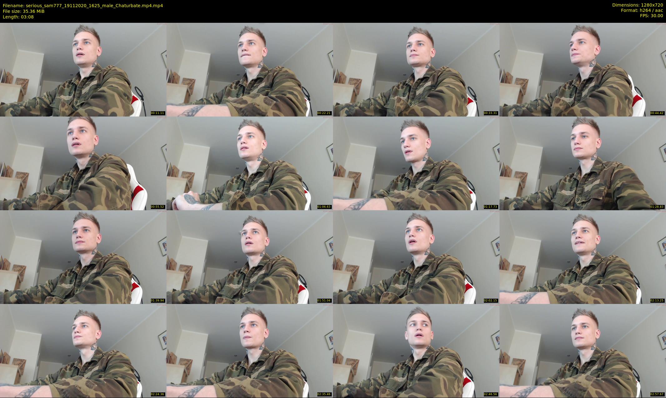 serious_sam777 — 4 minute Chaturbate male cam show recording, 720p, Nov 19, 2020