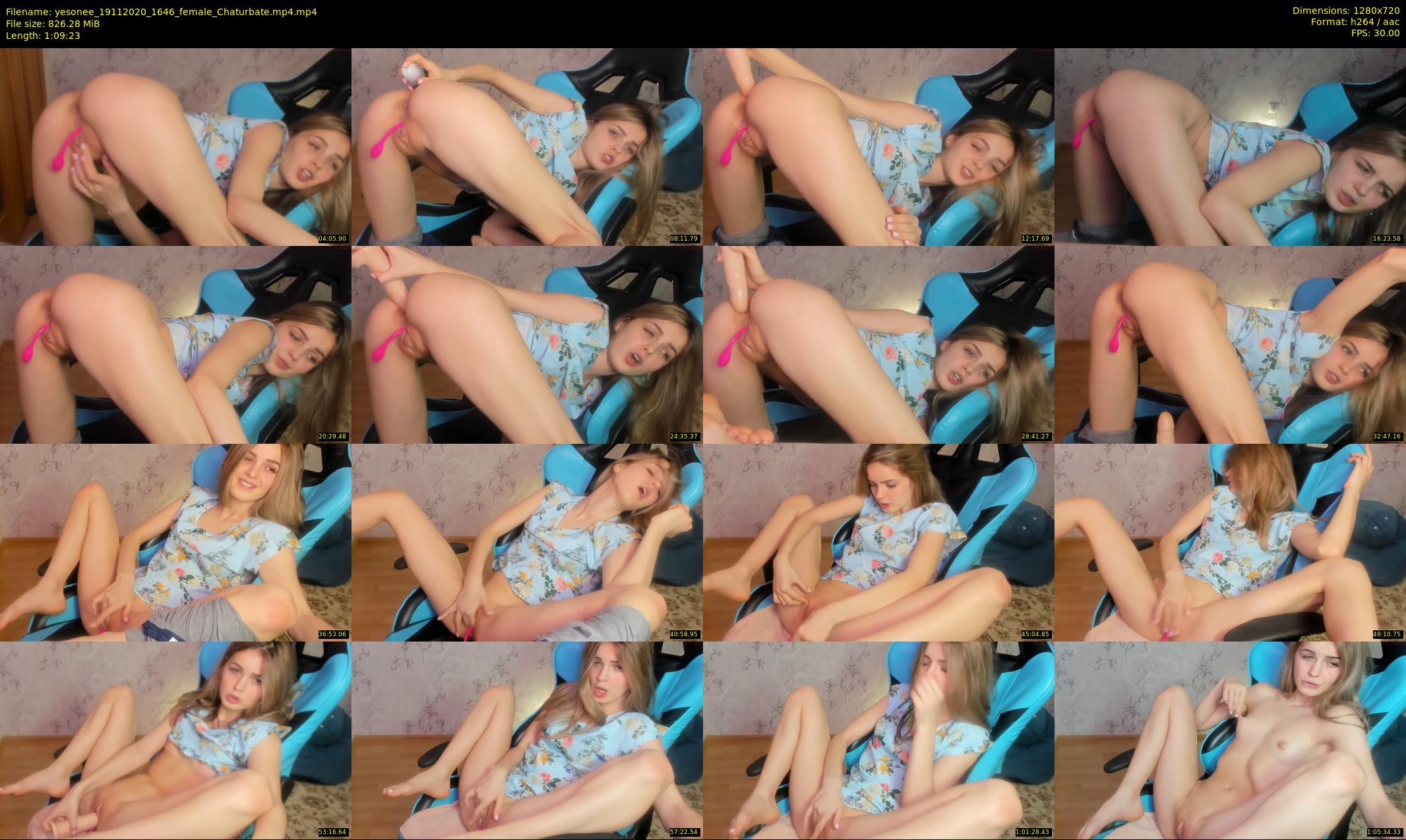 yesonee — 70 minute Chaturbate female cam show recording, 720p, Nov 19, 2020