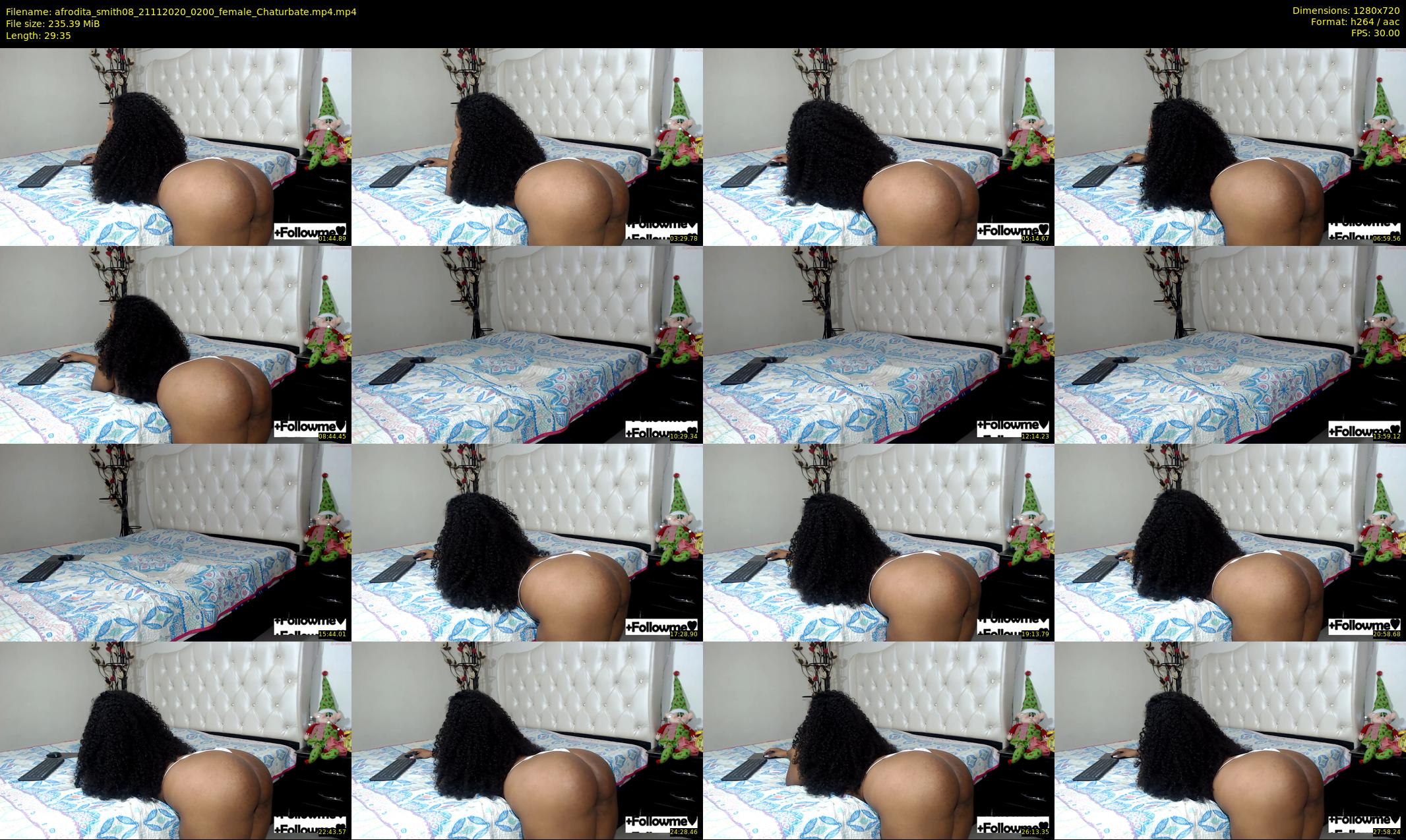 afrodita_smith08 — 30 minute Chaturbate female cam show recording, 720p, Nov 21, 2020