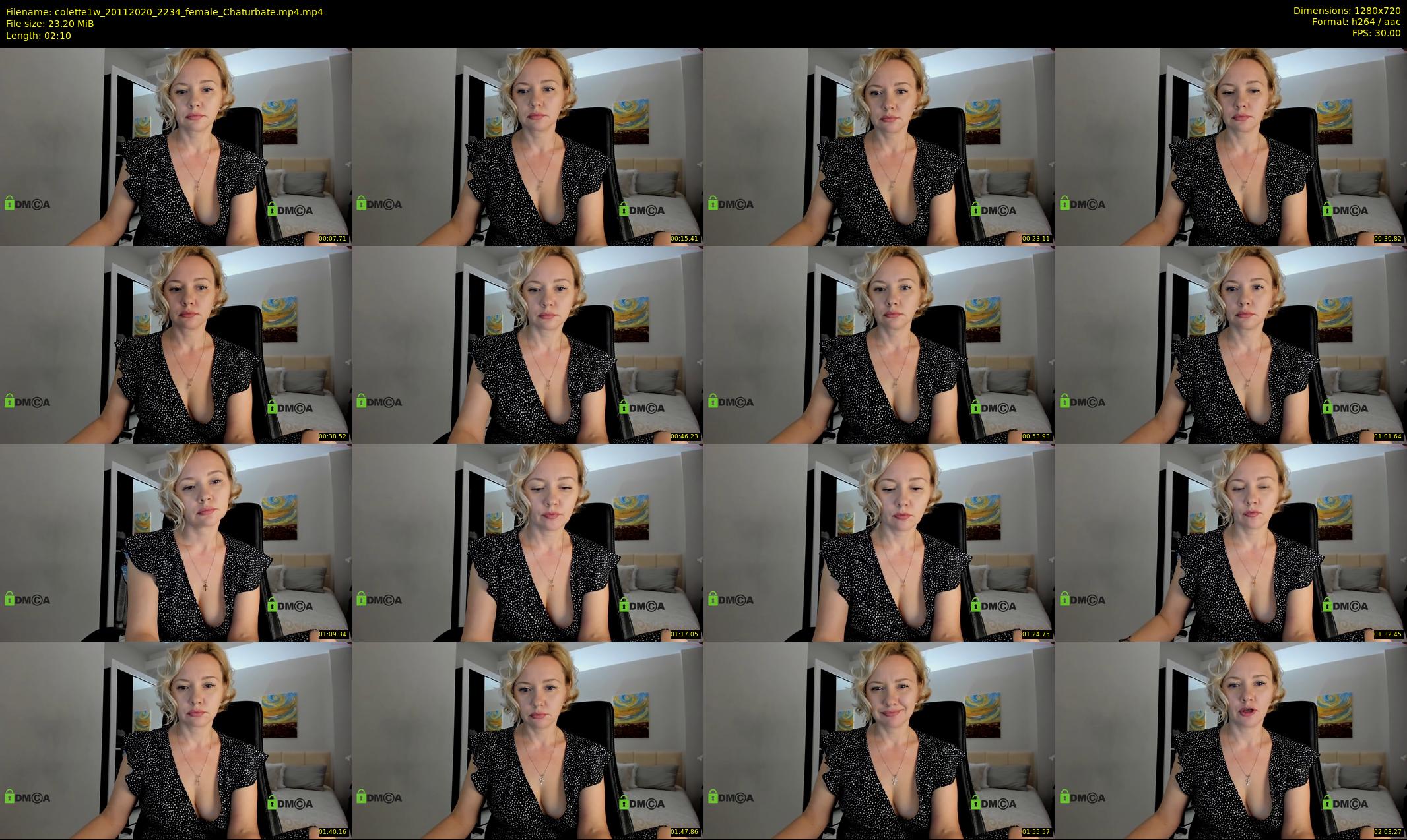 colette1w — 3 minute Chaturbate female cam show recording, 720p, Nov 20, 2020