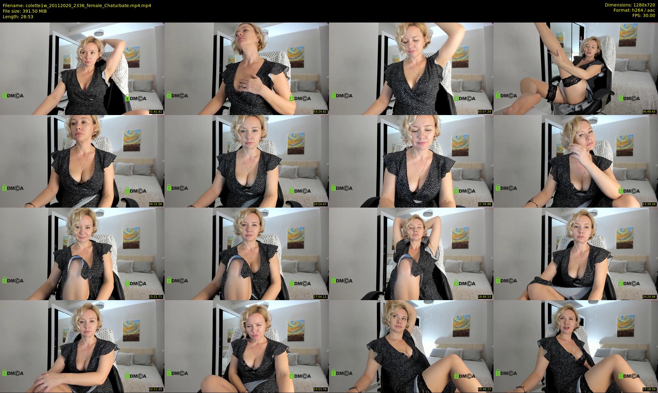 colette1w — 29 minute Chaturbate female cam show recording, 720p, Nov 20, 2020