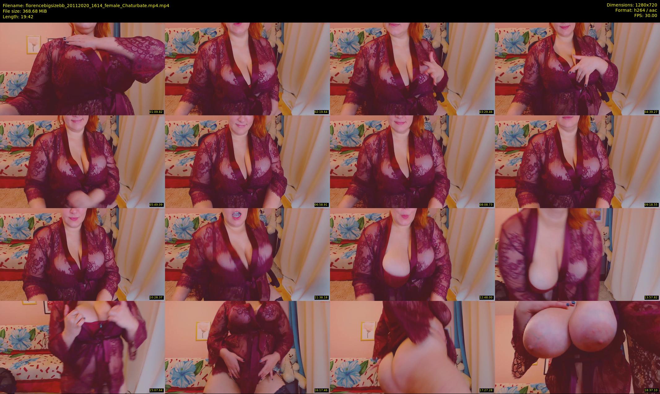 florencebigsizebb — 20 minute Chaturbate female cam show recording, 720p, Nov 20, 2020