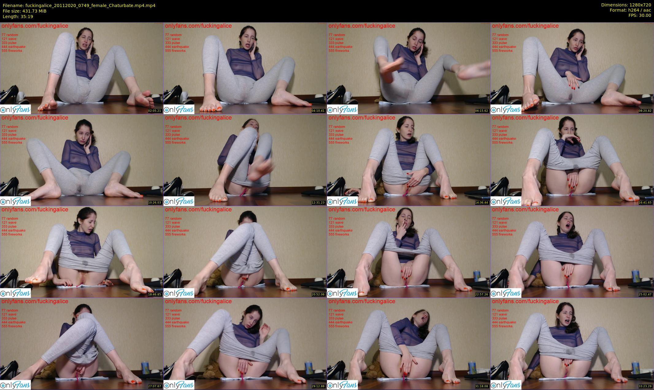 fuckingalice — 36 minute Chaturbate female cam show recording, 720p, Nov 20, 2020