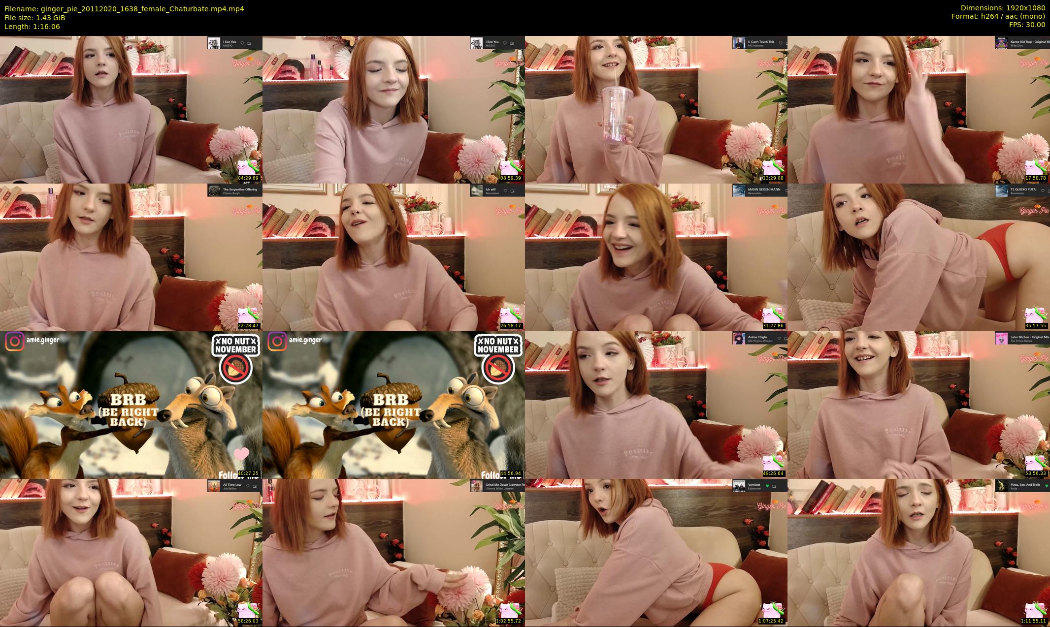 ginger_pie — 77 minute Chaturbate female cam show recording, 1080p, Nov 20, 2020