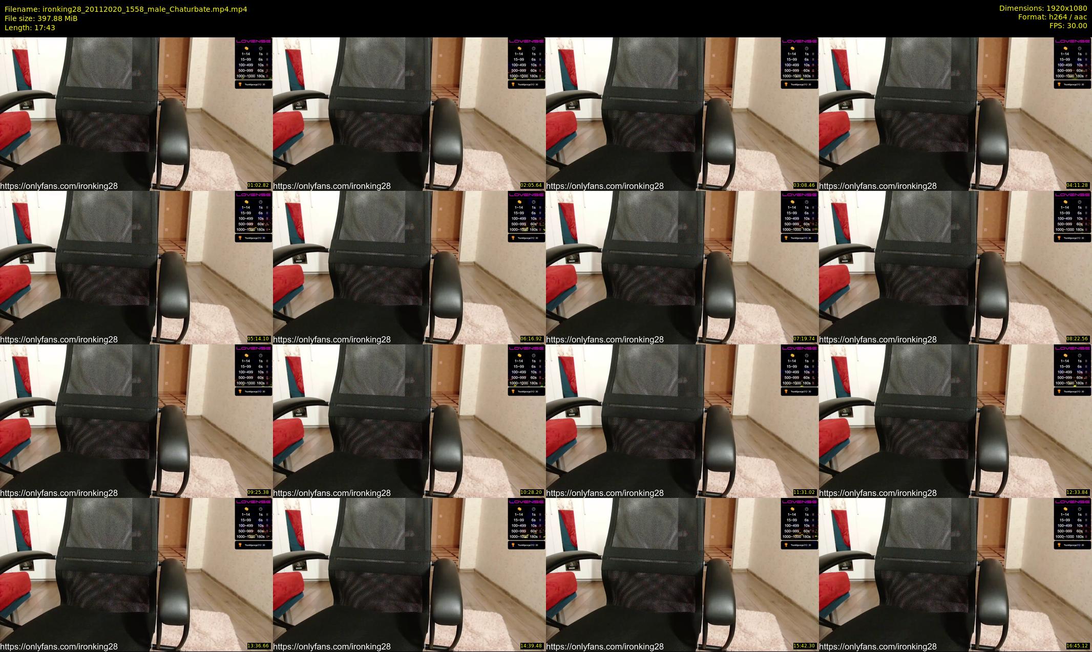 ironking28 — 18 minute Chaturbate male cam show recording, 1080p, Nov 20, 2020