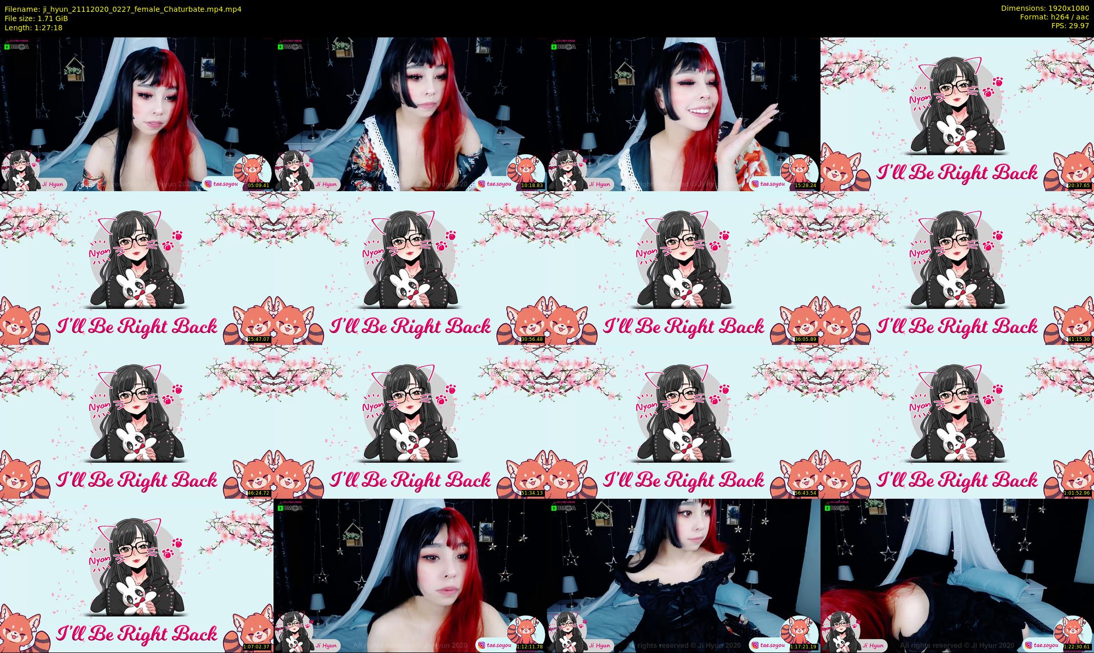 ji_hyun — 88 minute Chaturbate female cam show recording, 1080p, Nov 21, 2020