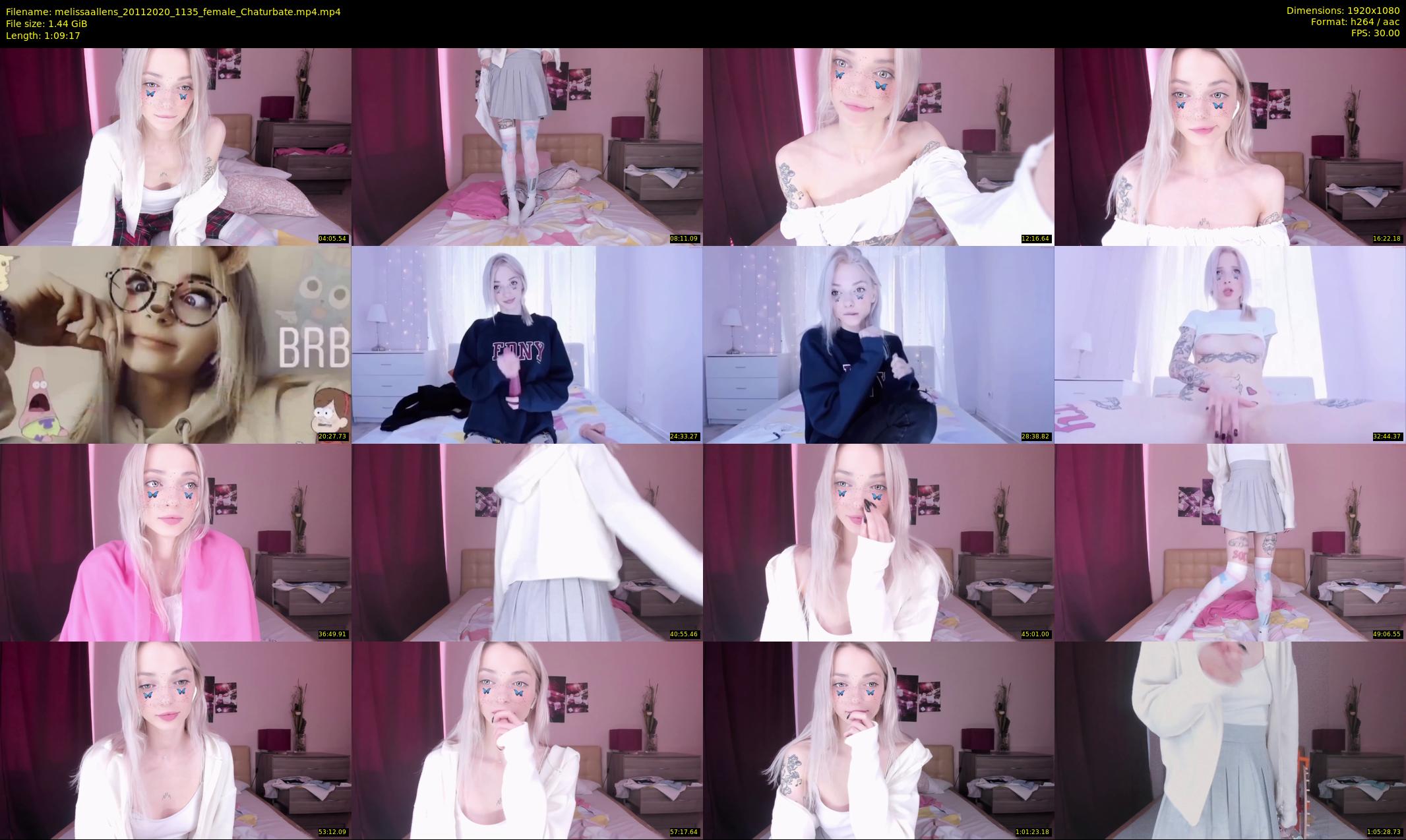 melissaallens — 70 minute Chaturbate female cam show recording, 1080p, Nov 20, 2020