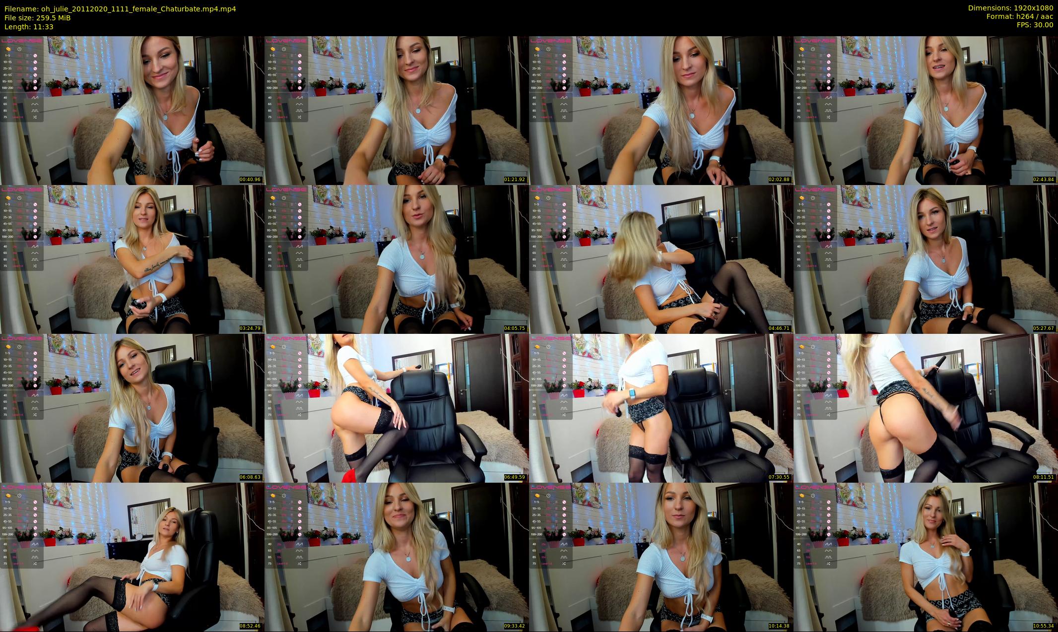 oh_julie — 12 minute Chaturbate female cam show recording, 1080p, Nov 20, 2020