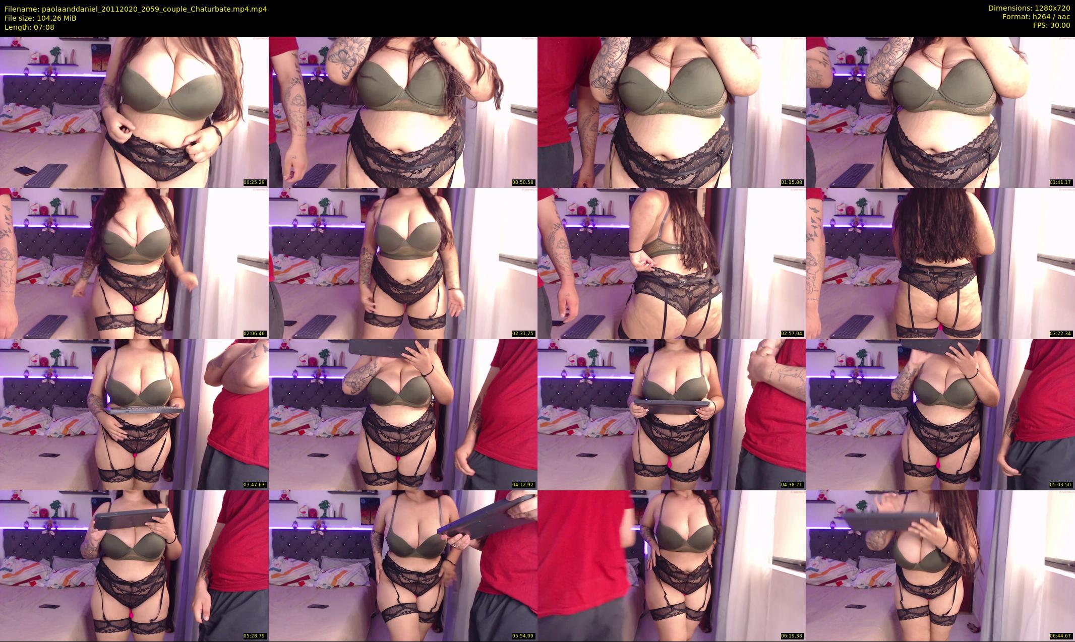 paolaanddaniel — 8 minute Chaturbate couple cam show recording, 720p, Nov 20, 2020