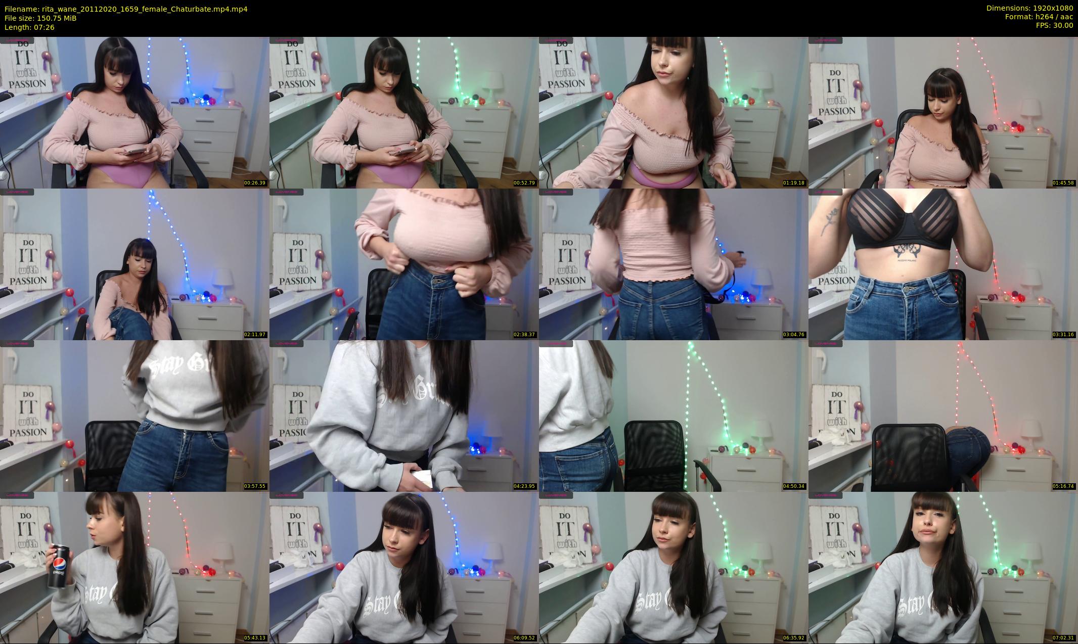 rita_wane — 8 minute Chaturbate female cam show recording, 1080p, Nov 20, 2020
