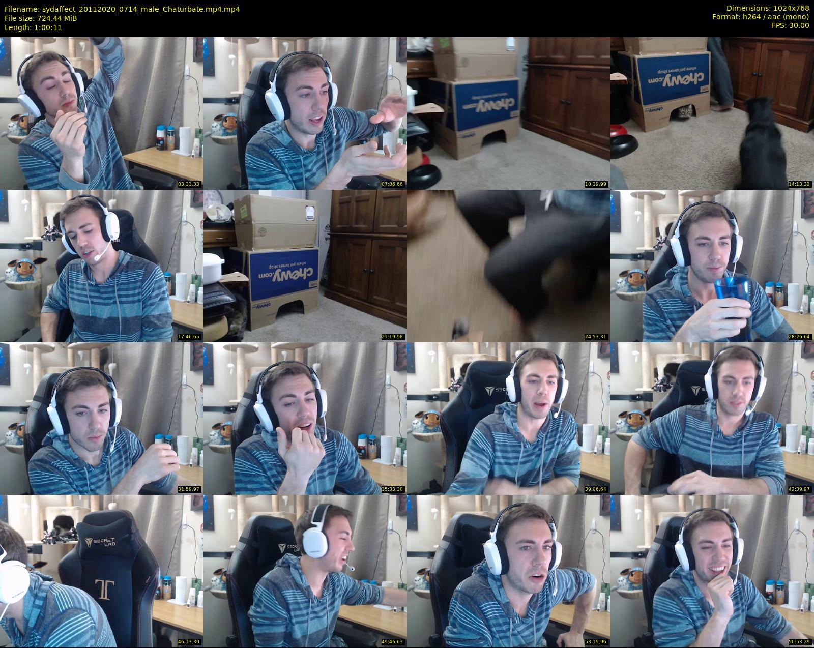 sydaffect — 61 minute Chaturbate male cam show recording, 720p, Nov 20, 2020