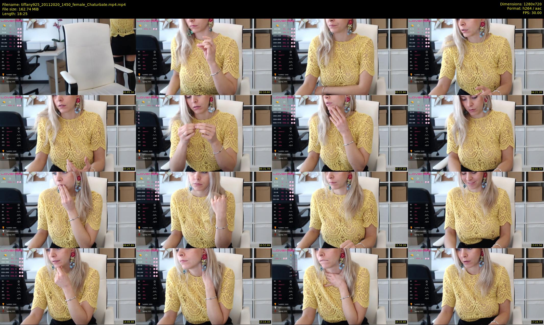tiffany925 — 19 minute Chaturbate female cam show recording, 720p, Nov 20, 2020