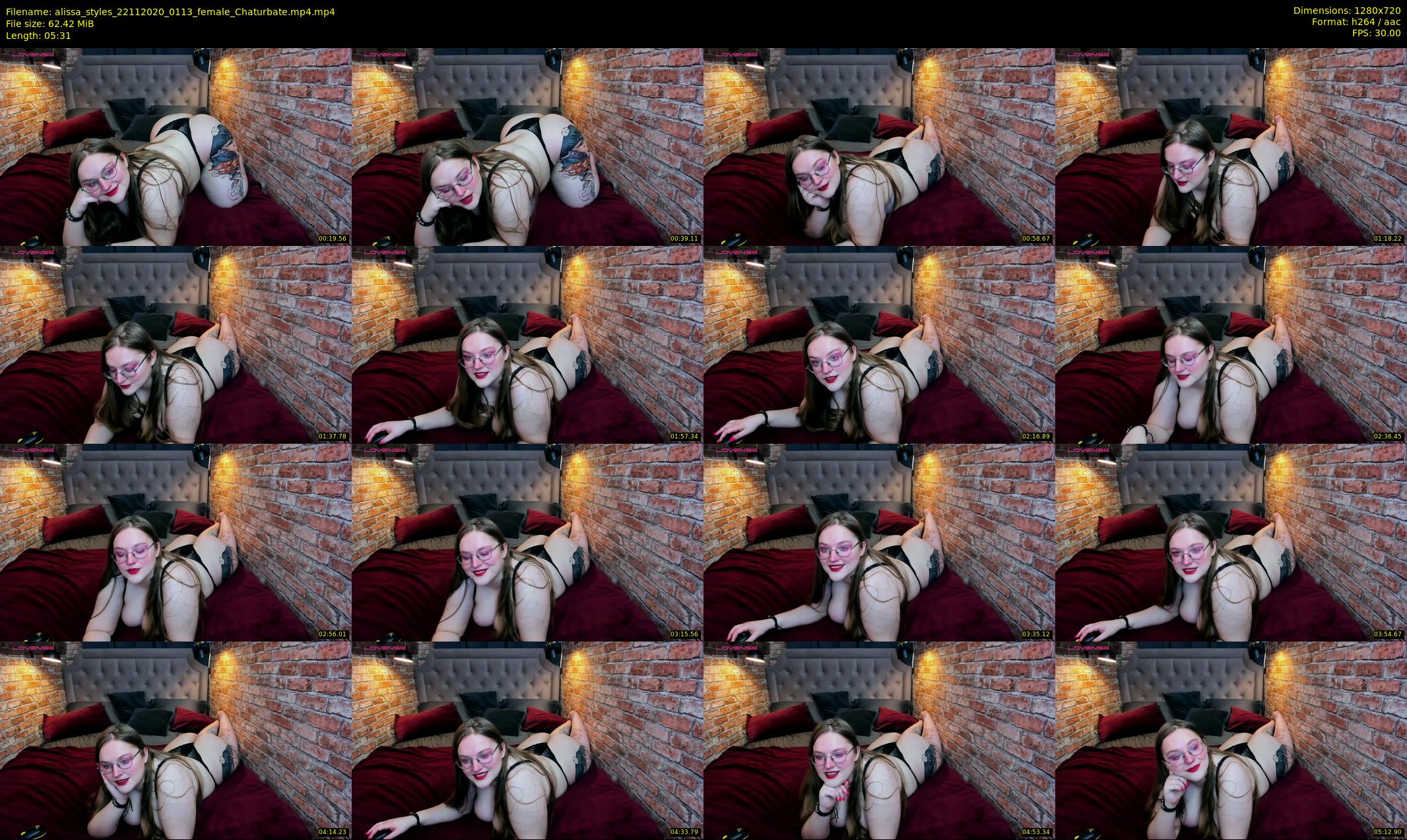 alissa_styles — 6 minute Chaturbate female cam show recording, 720p, Nov 22, 2020