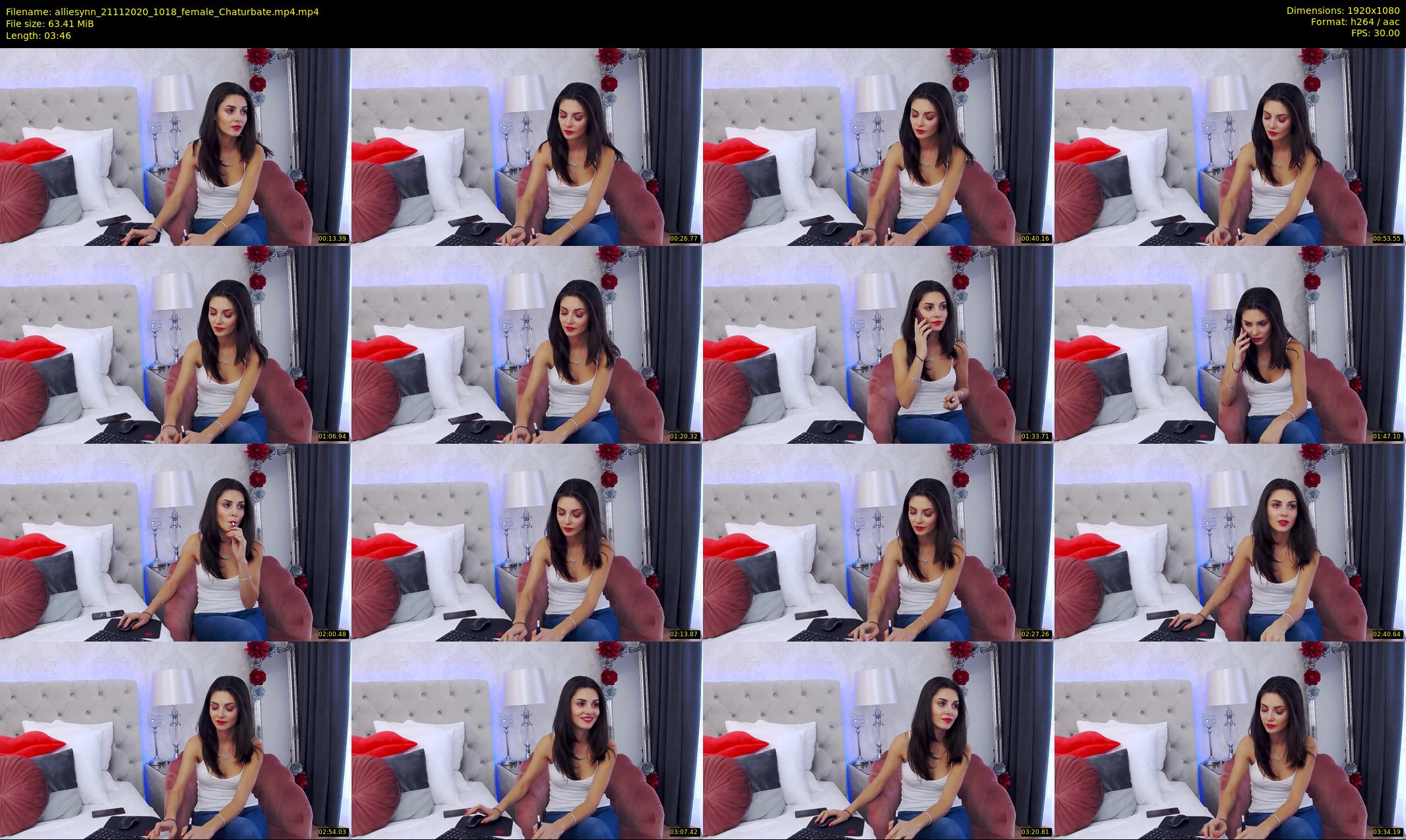 alliesynn — 4 minute Chaturbate female cam show recording, 1080p, Nov 21, 2020