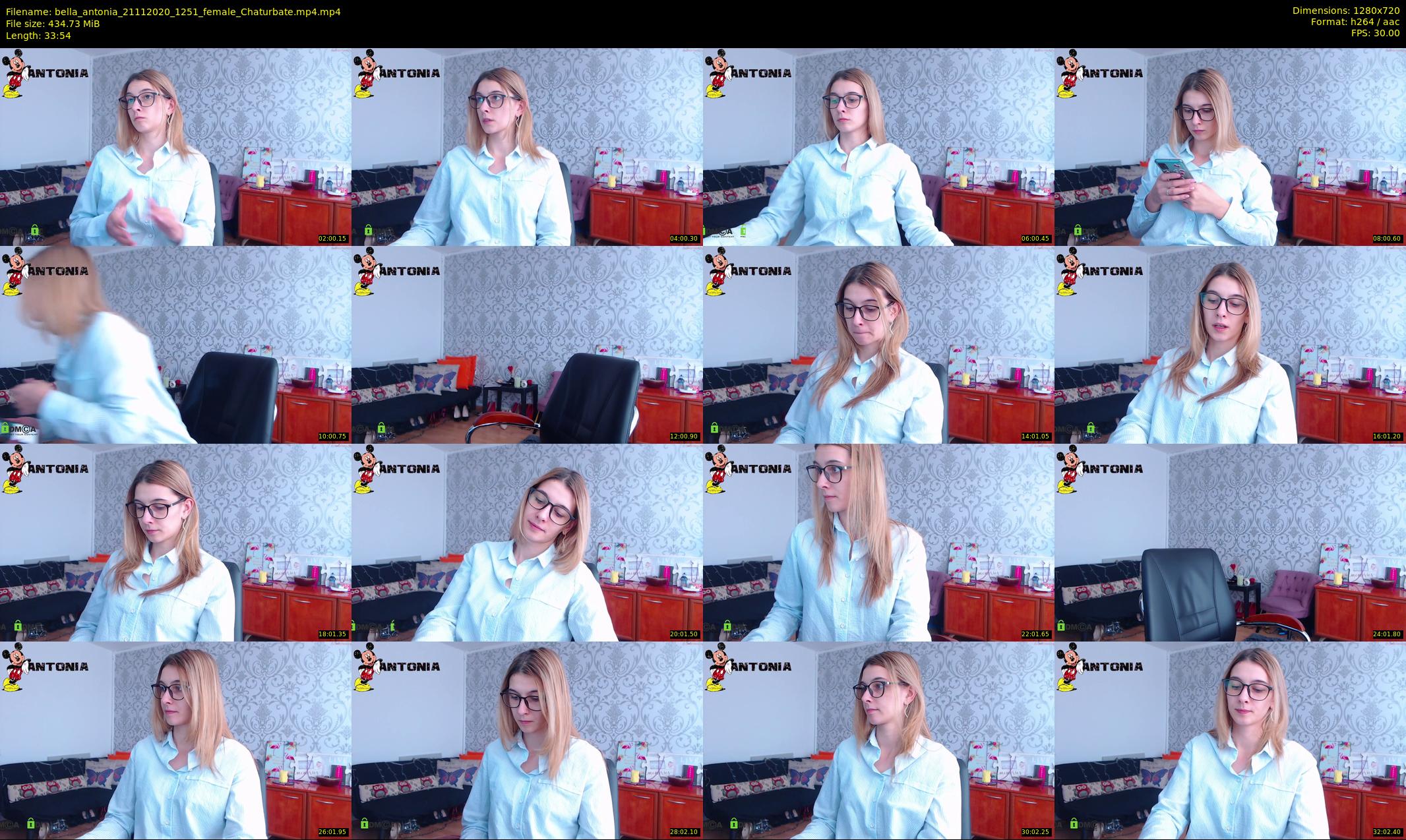 bella_antonia — 34 minute Chaturbate female cam show recording, 720p, Nov 21, 2020