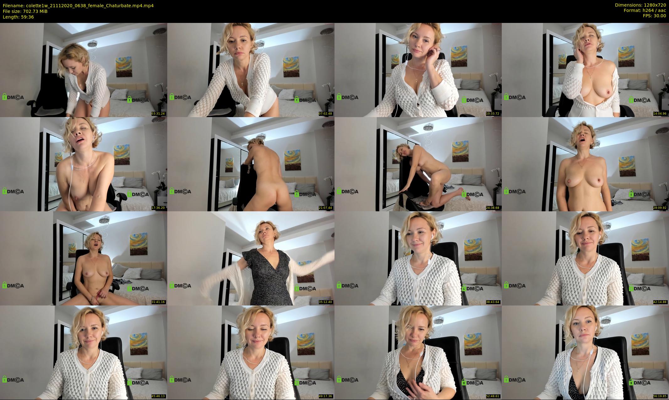 colette1w — 60 minute Chaturbate female cam show recording, 720p, Nov 21, 2020