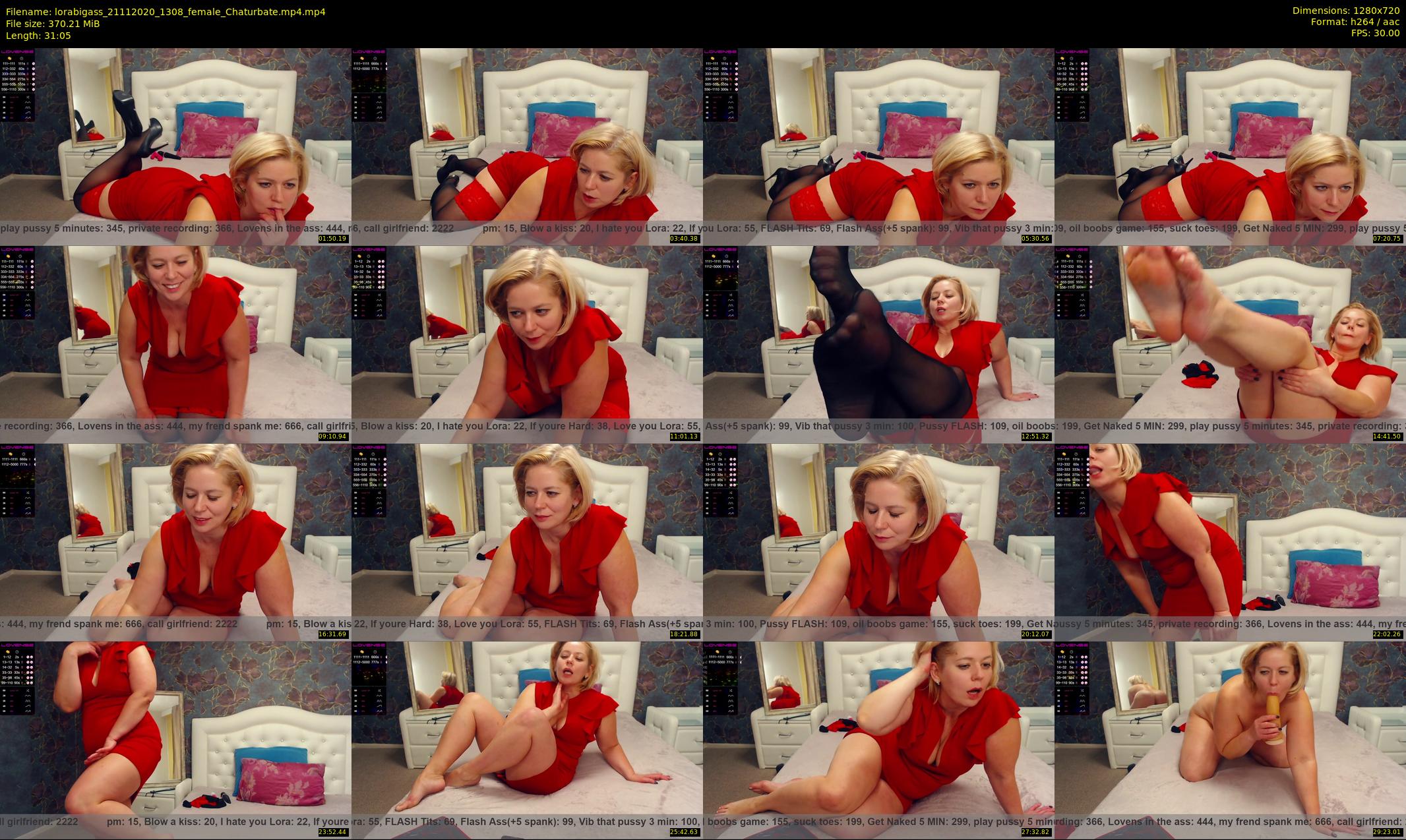 lorabigass — 32 minute Chaturbate female cam show recording, 720p, Nov 21, 2020
