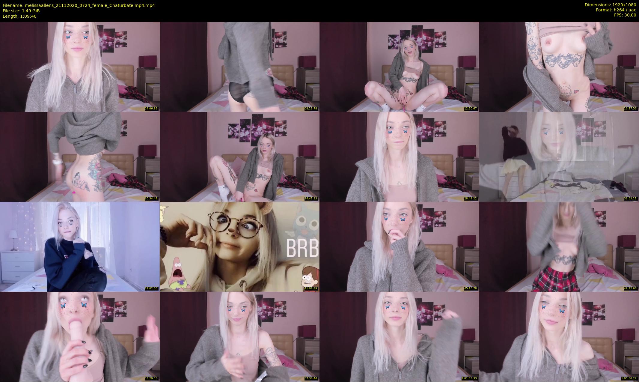 melissaallens — 70 minute Chaturbate female cam show recording, 1080p, Nov 21, 2020