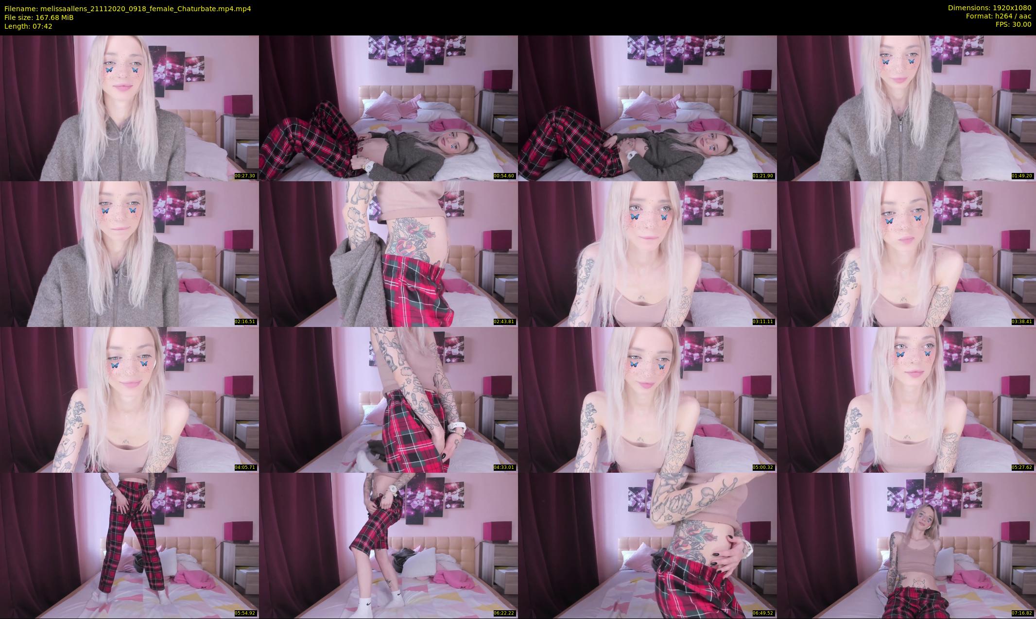 melissaallens — 8 minute Chaturbate female cam show recording, 1080p, Nov 21, 2020