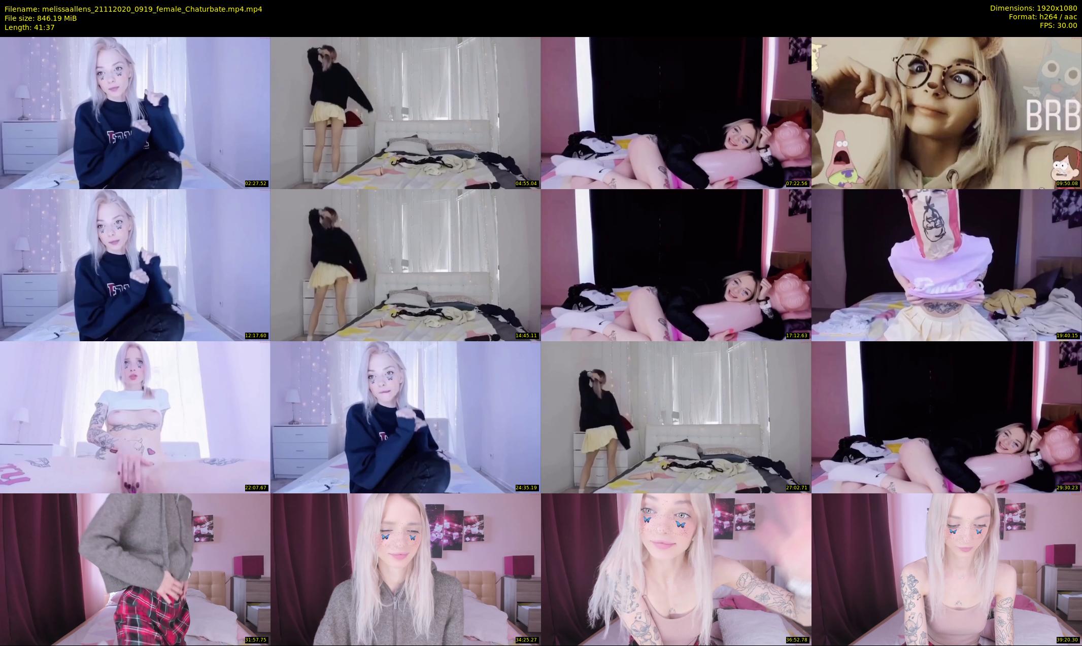 melissaallens — 42 minute Chaturbate female cam show recording, 1080p, Nov 21, 2020