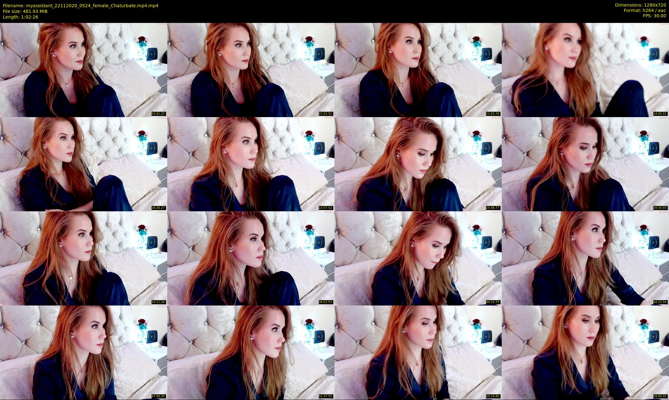 myassistant — 63 minute Chaturbate female cam show recording, 720p, Nov 22, 2020