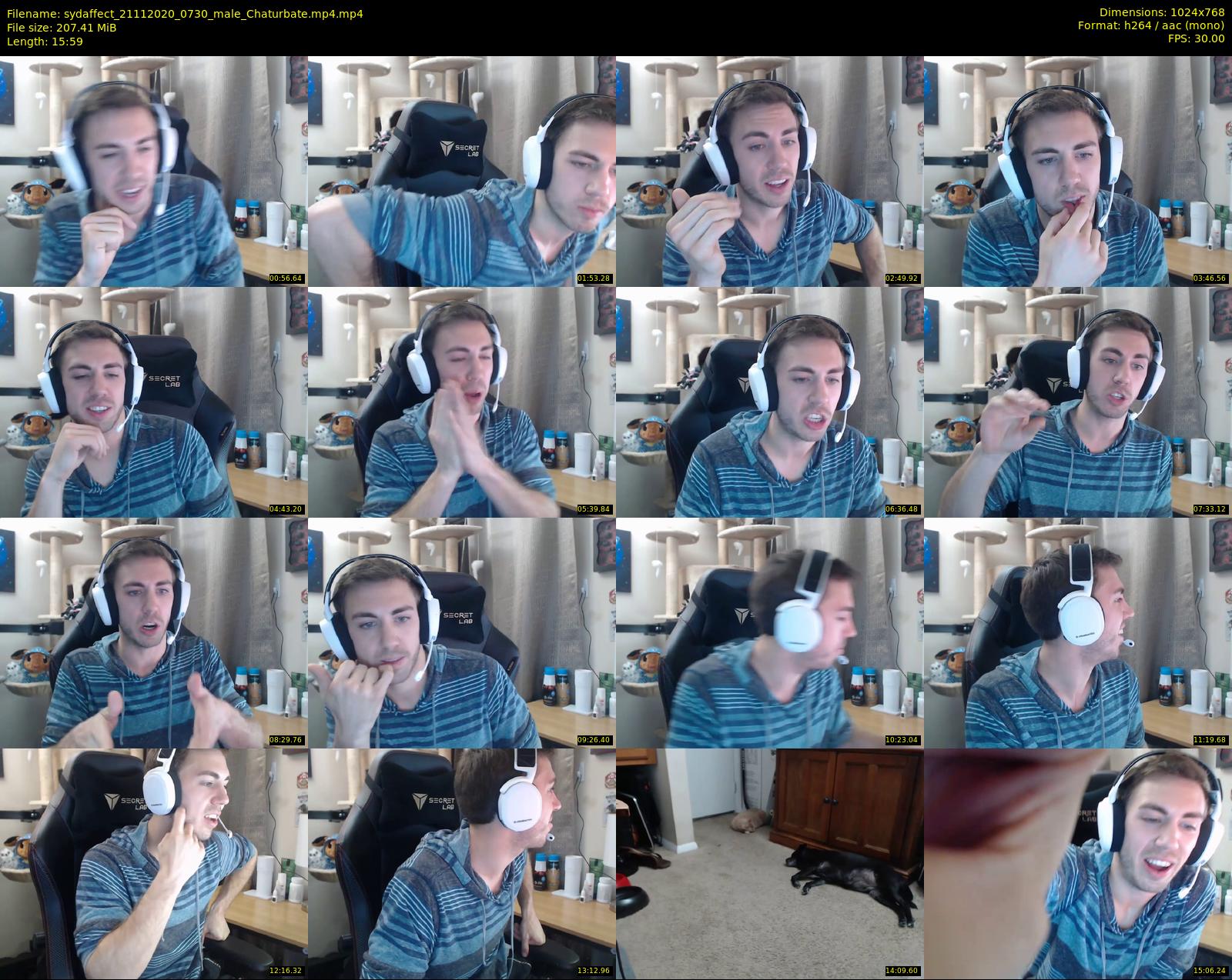 sydaffect — 16 minute Chaturbate male cam show recording, 720p, Nov 21, 2020