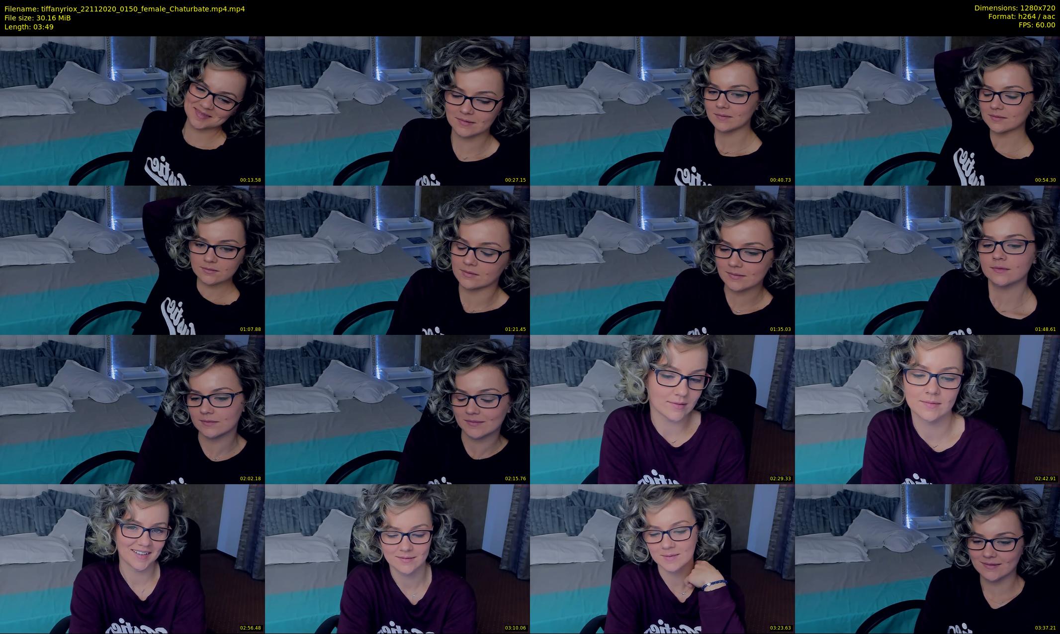 tiffanyriox — 4 minute Chaturbate female cam show recording, 720p, Nov 22, 2020