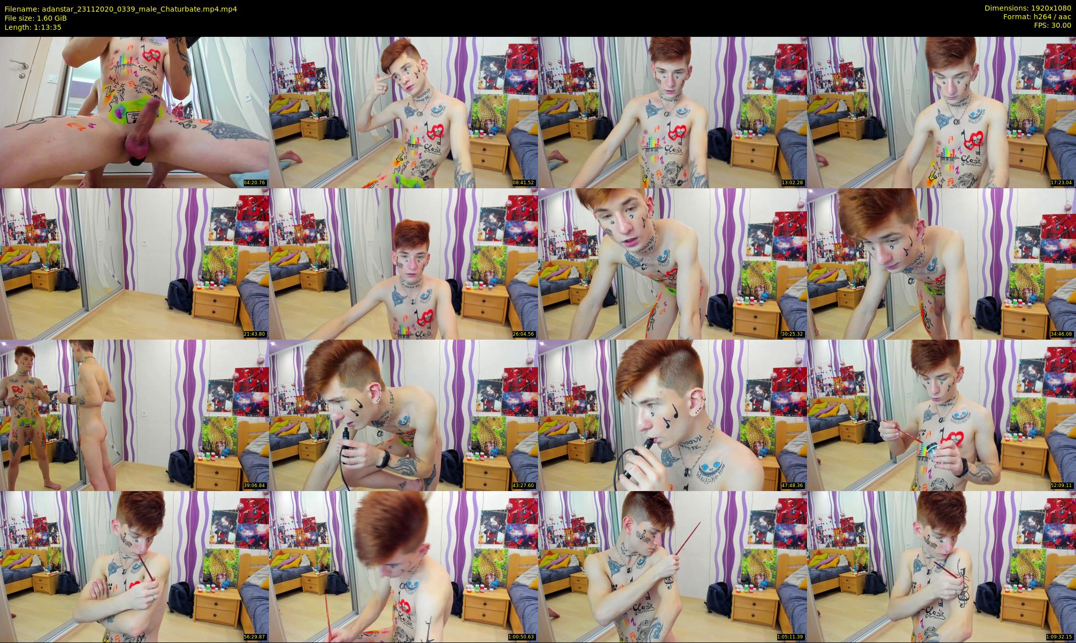 adanstar — 74 minute Chaturbate male cam show recording, 1080p, Nov 23, 2020