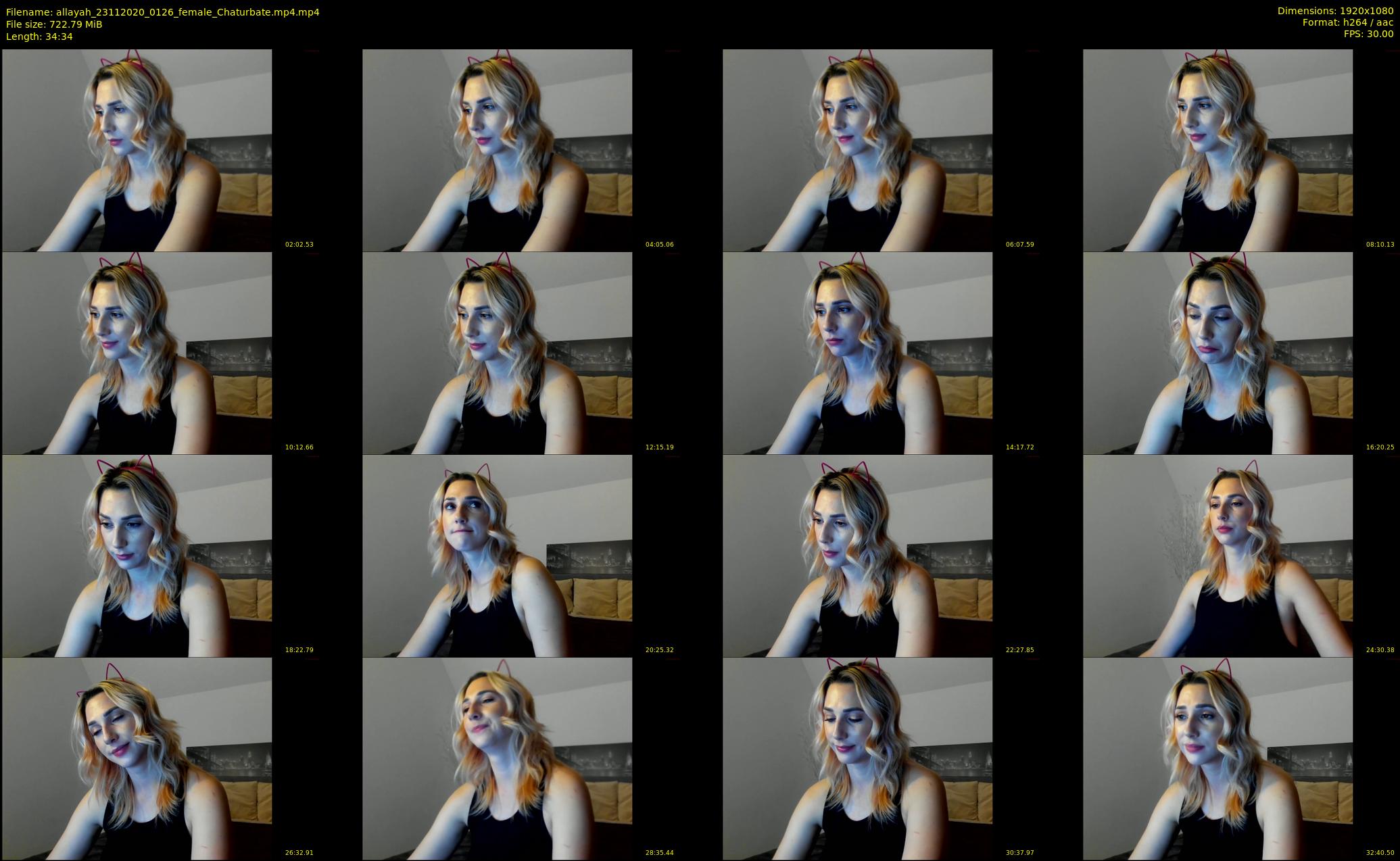 allayah — 35 minute Chaturbate female cam show recording, 1080p, Nov 23, 2020