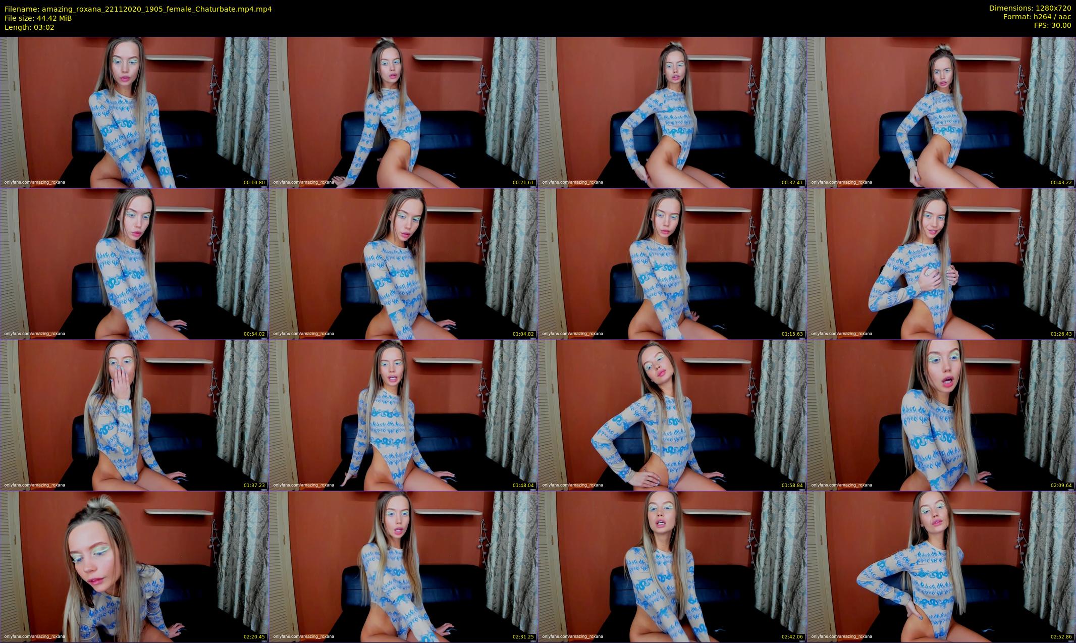 amazing_roxana — 4 minute Chaturbate female cam show recording, 720p, Nov 22, 2020