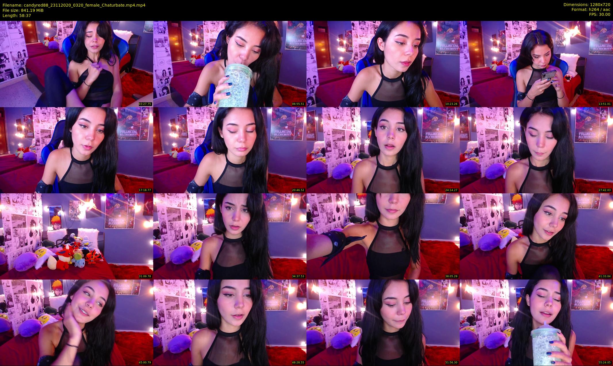 candyred88 — 59 minute Chaturbate female cam show recording, 720p, Nov 23, 2020