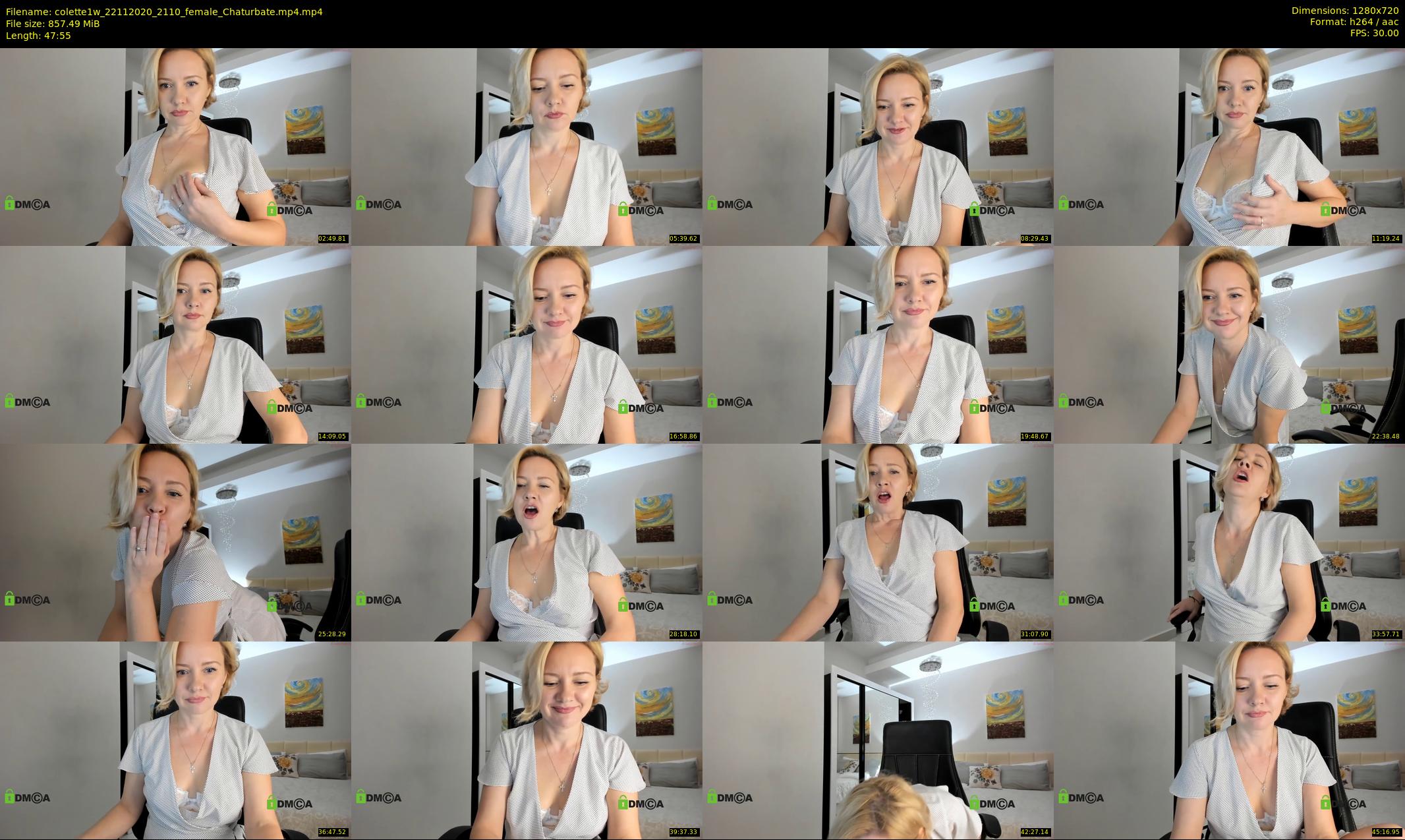 colette1w — 48 minute Chaturbate female cam show recording, 720p, Nov 22, 2020